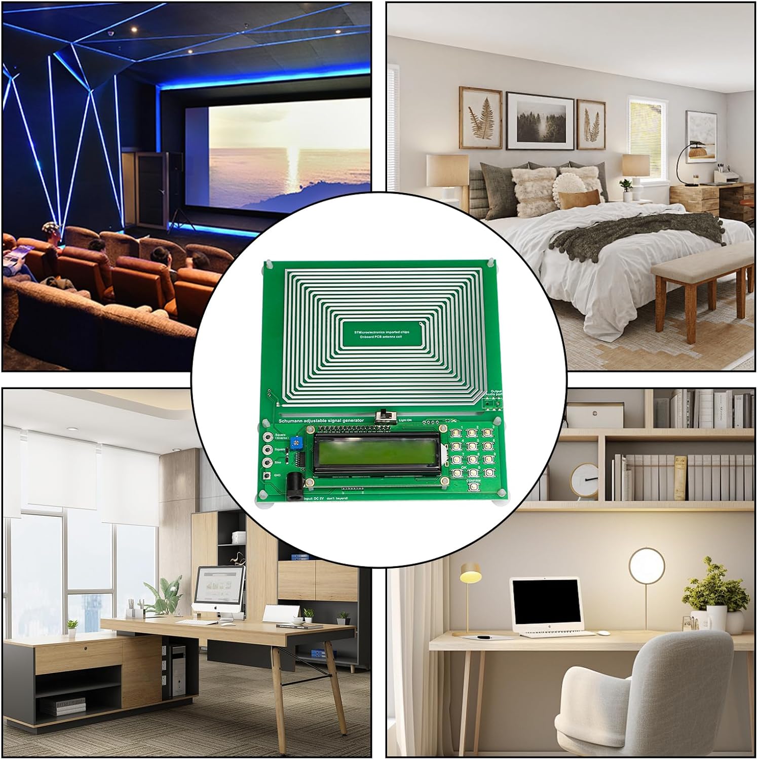 Schumann Resonator, Schumann Frequency Generator, 7.83 Hz Pure Sine Wave Pulse Generator 0.01-100,000 Hz Frequency Generator with Adjustable, Frequency Generator for Sound Improvement and Sleep Aid