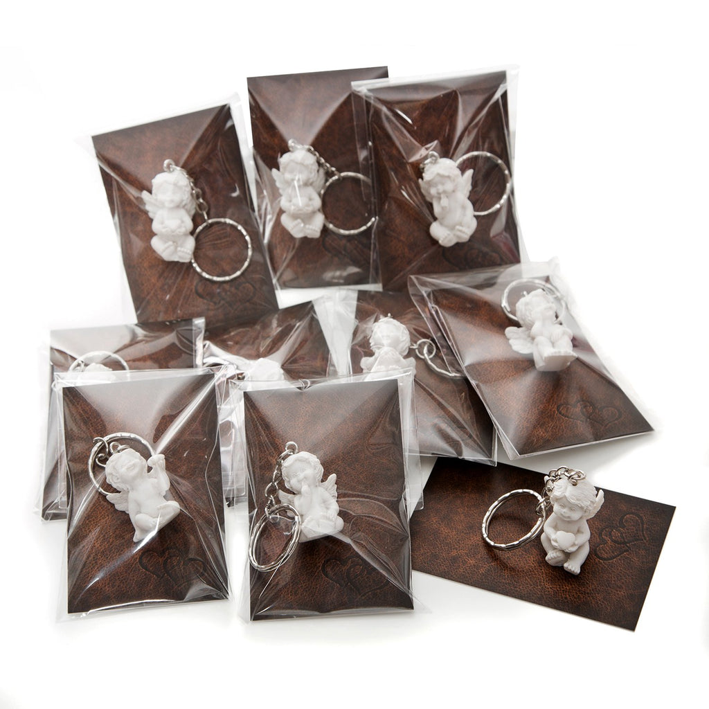 Logbuch-Verlag 10 kleine weiße Engel Geschenke Gäste für Taufe & Kommunion Schutzengel Gastgeschenk mit mini-Karte