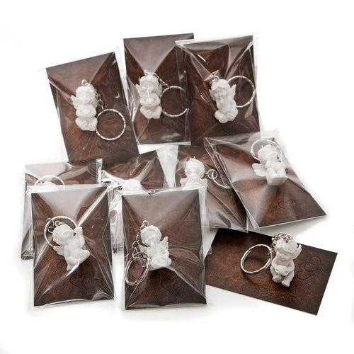 Logbuch-Verlag 10 kleine weiße Engel Geschenke Gäste für Taufe & Kommunion Schutzengel Gastgeschenk mit mini-Karte