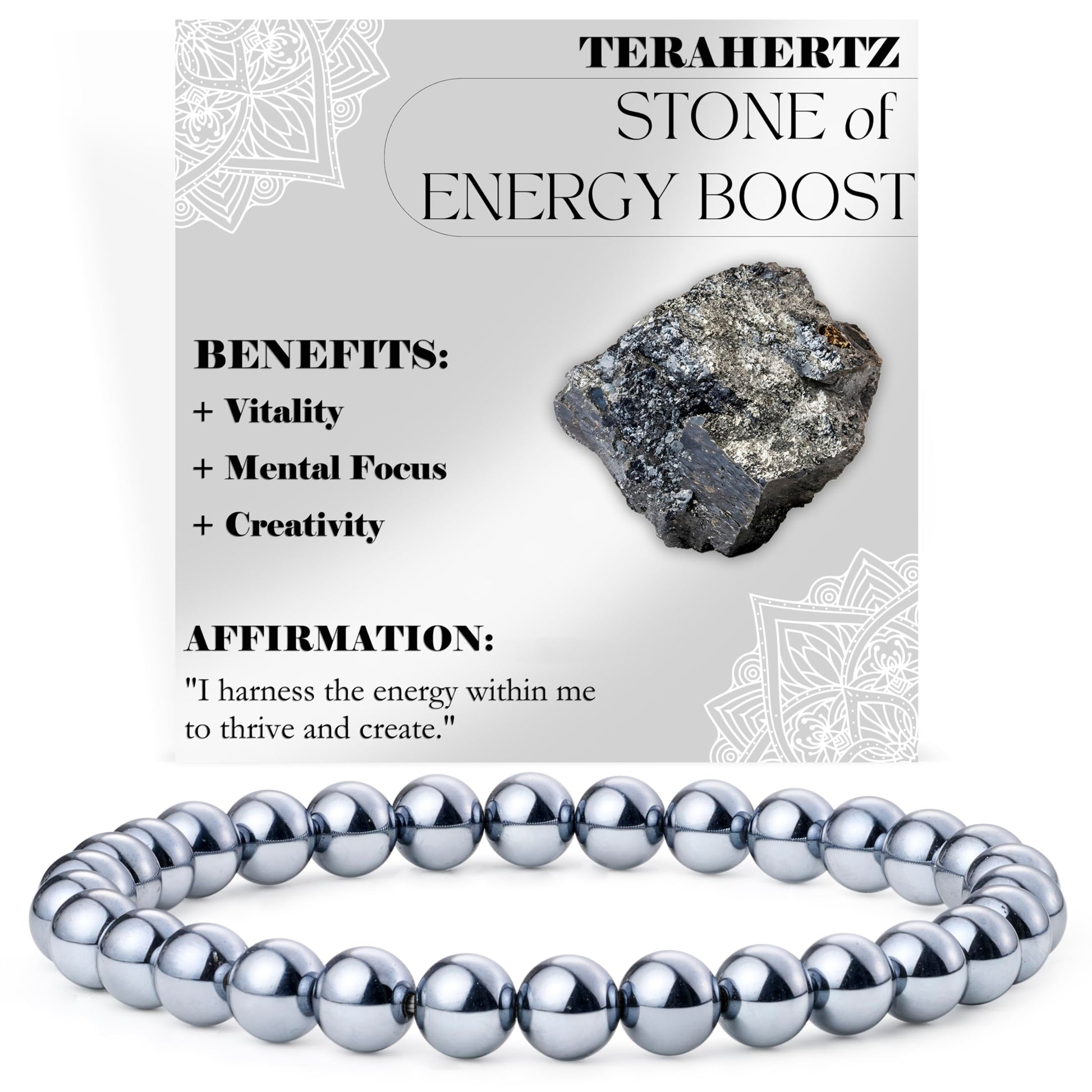 Bivei Pearl Bracelet for Women 6 mm Semi-Precious Stone Stretchy Elastic Jewellery Yoga Gifts