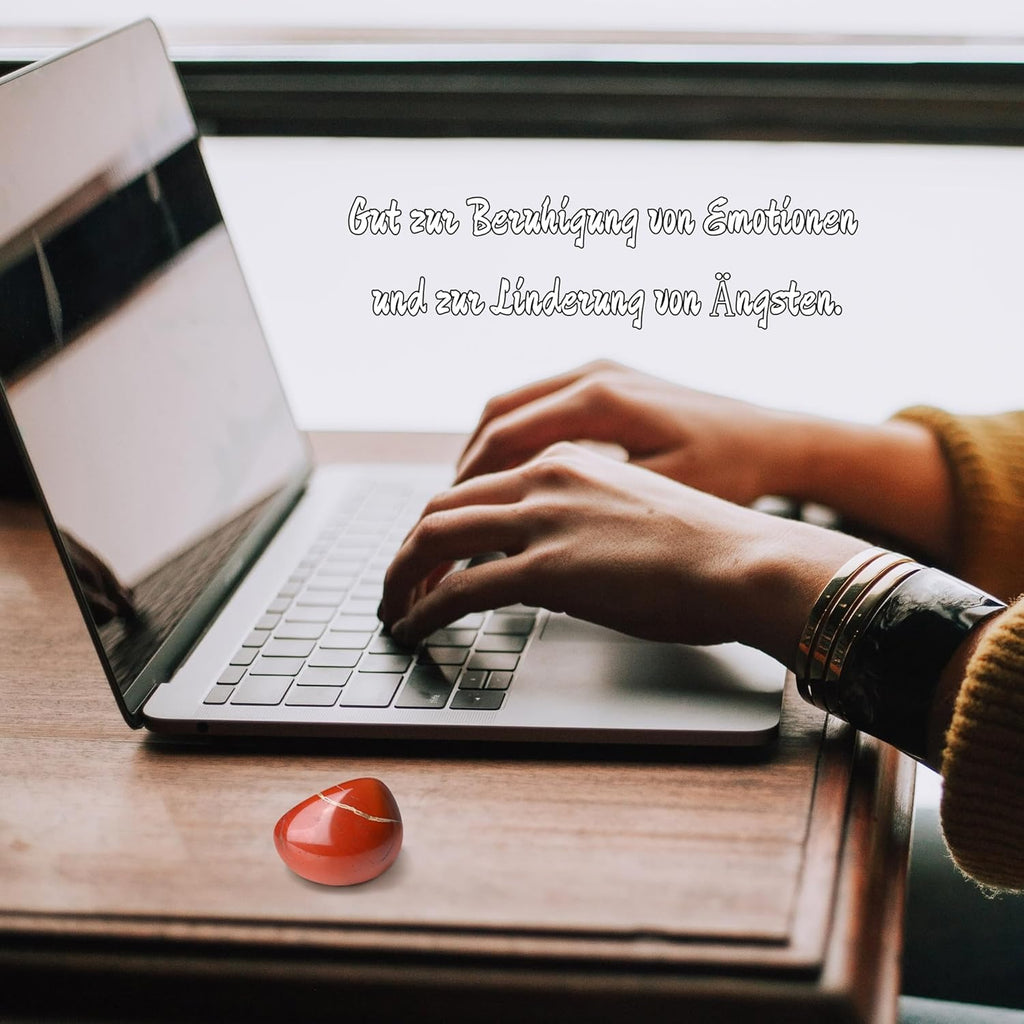 4-5cm Roter Jaspis Heilsteine Kristalle Polieren Groß Edelsteine Steine Rohstein Trommelsteine Kristall Sorgenstein Handschmeichler Stein Meditation Angst Stress Relief 1PC