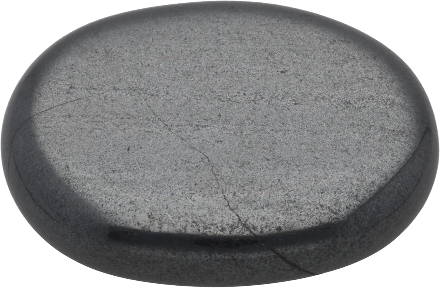 Hematite Gemstone Disc Stone 3-5 cm + Gemstone Card | Worry Stone Pocket Stone Massage Stone Lebensquelle Plus