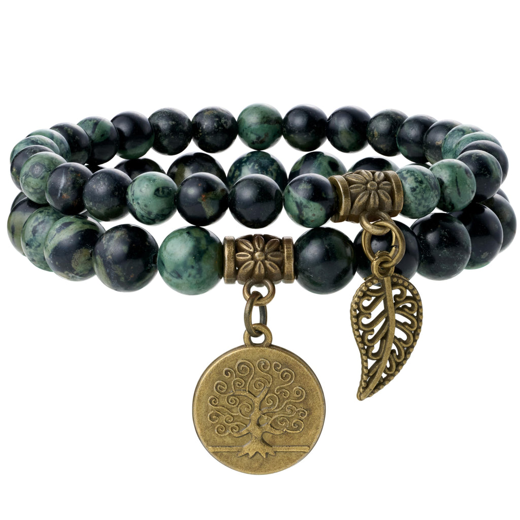 Farfume Chakra Armband Echte Steine, Echte Steine-Edelsteine Armband fur Damen