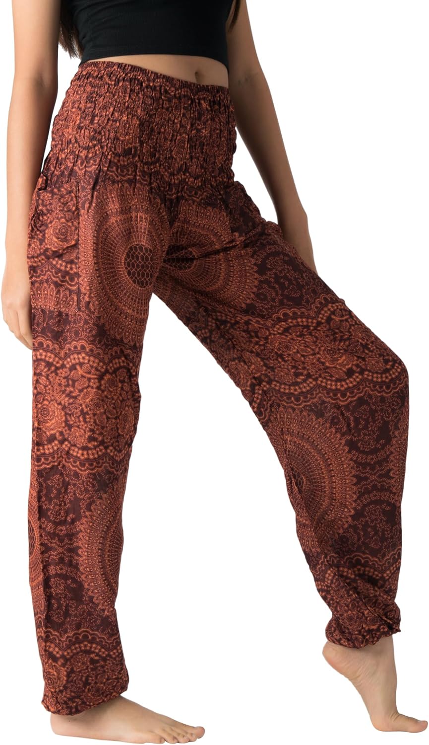 B BANGKOK PANTS Harem Pants Women Yoga Boho Clothes with Pockets
