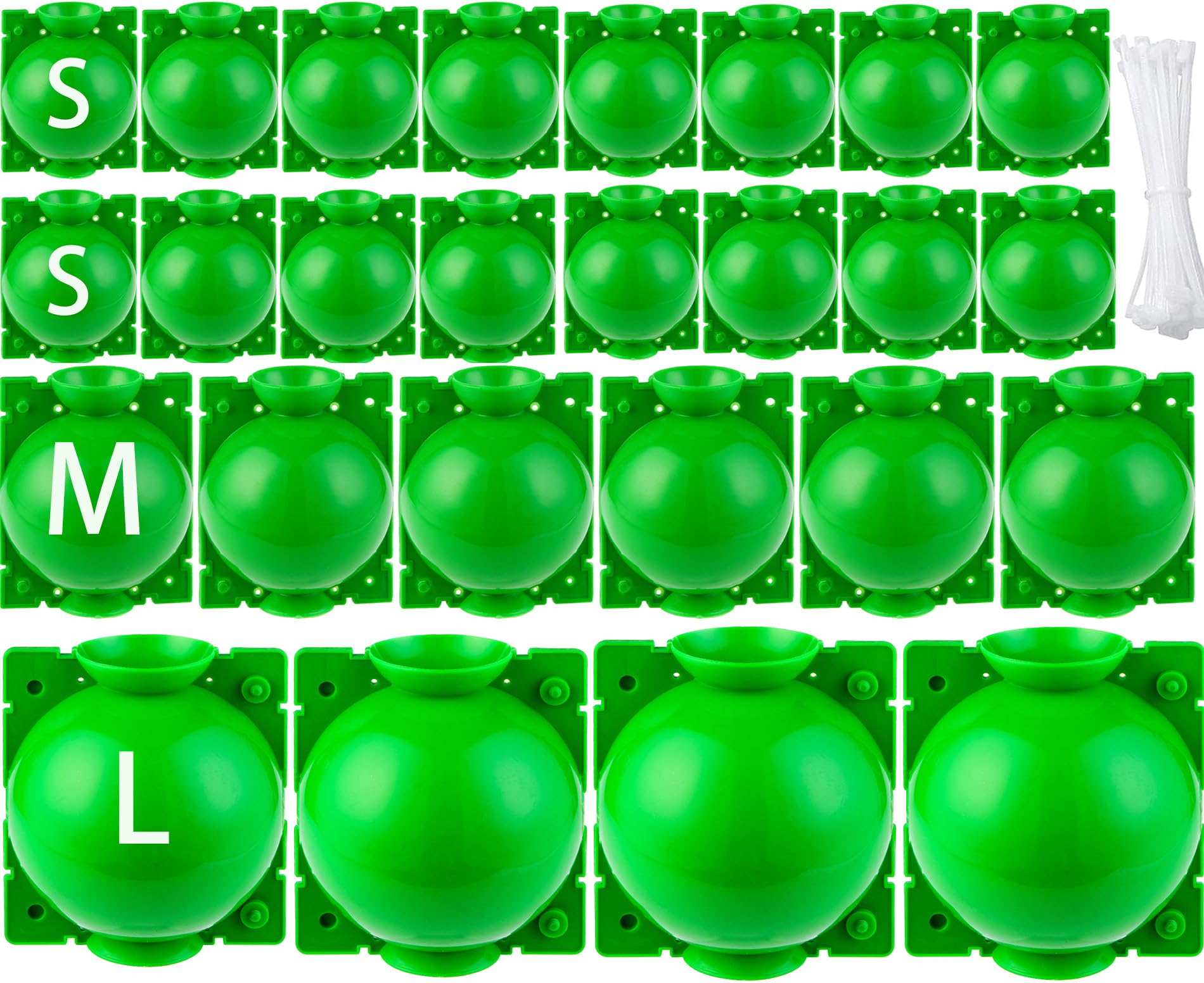 20 Stücke Pflanzenwurzelbox, Pflanzenwurzelgerät Wiederverwendbares Pflanzenwurzelgerät Hochdruck-Vermehrungsball für Bäume Blumen Garten Boden Veredelungsbox, Schwarz-Mittel