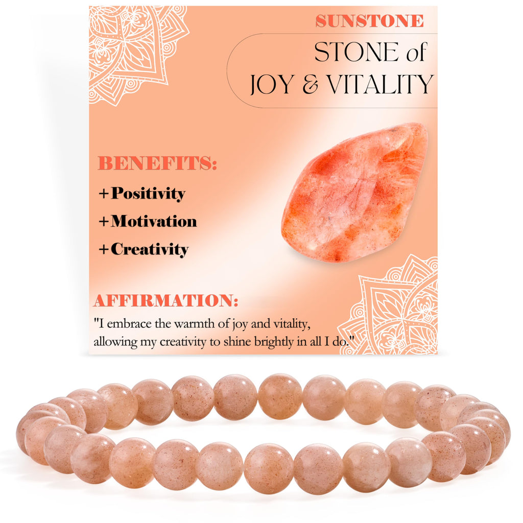 Bivei Pearl Bracelet for Women 6 mm Semi-Precious Stone Stretchy Elastic Jewellery Yoga Gifts