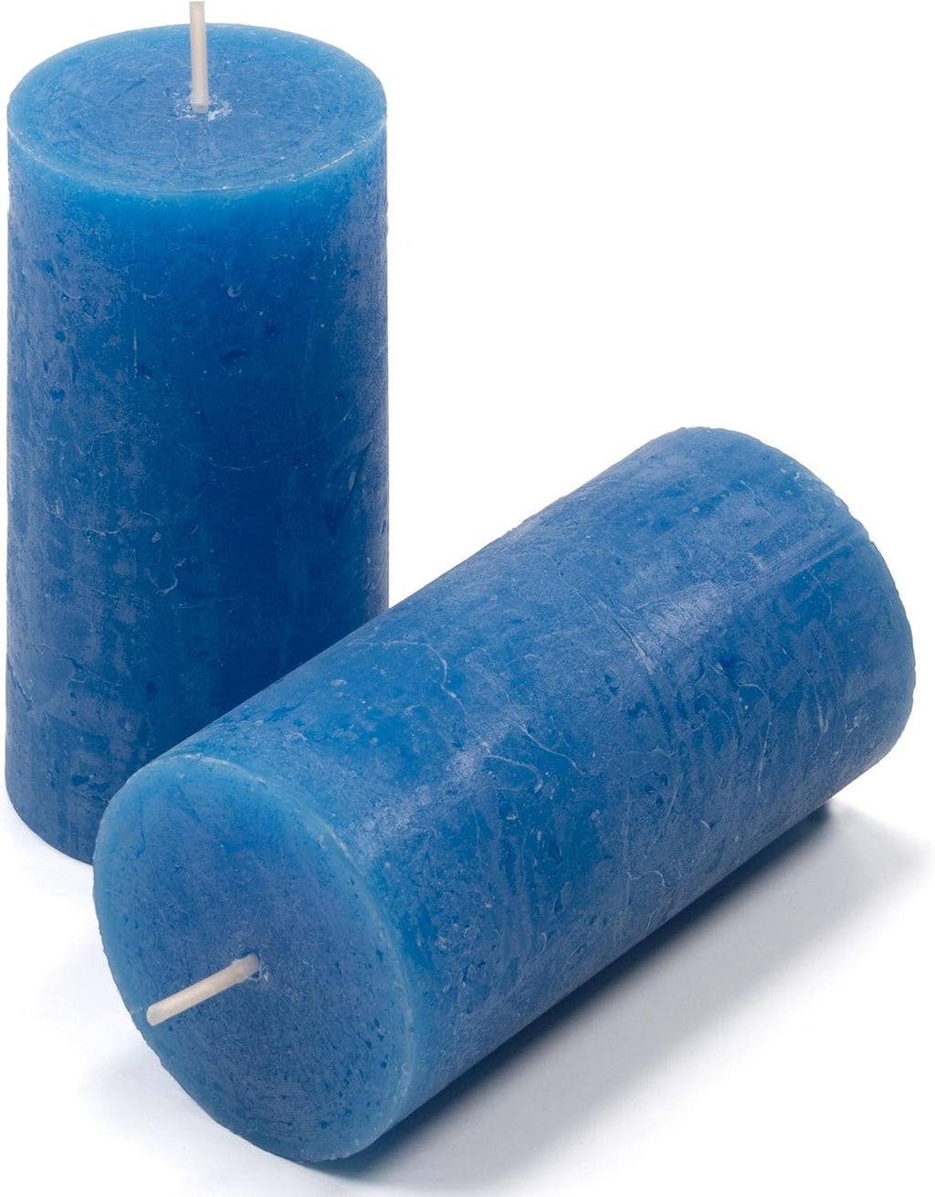 Rustic Candle Height 10 cm Diameter 5 cm Long Burning Time Round Candle Pillar Candles Candle Decoration Table Candles Christmas Candles Wedding Decoration (Blue, 8)