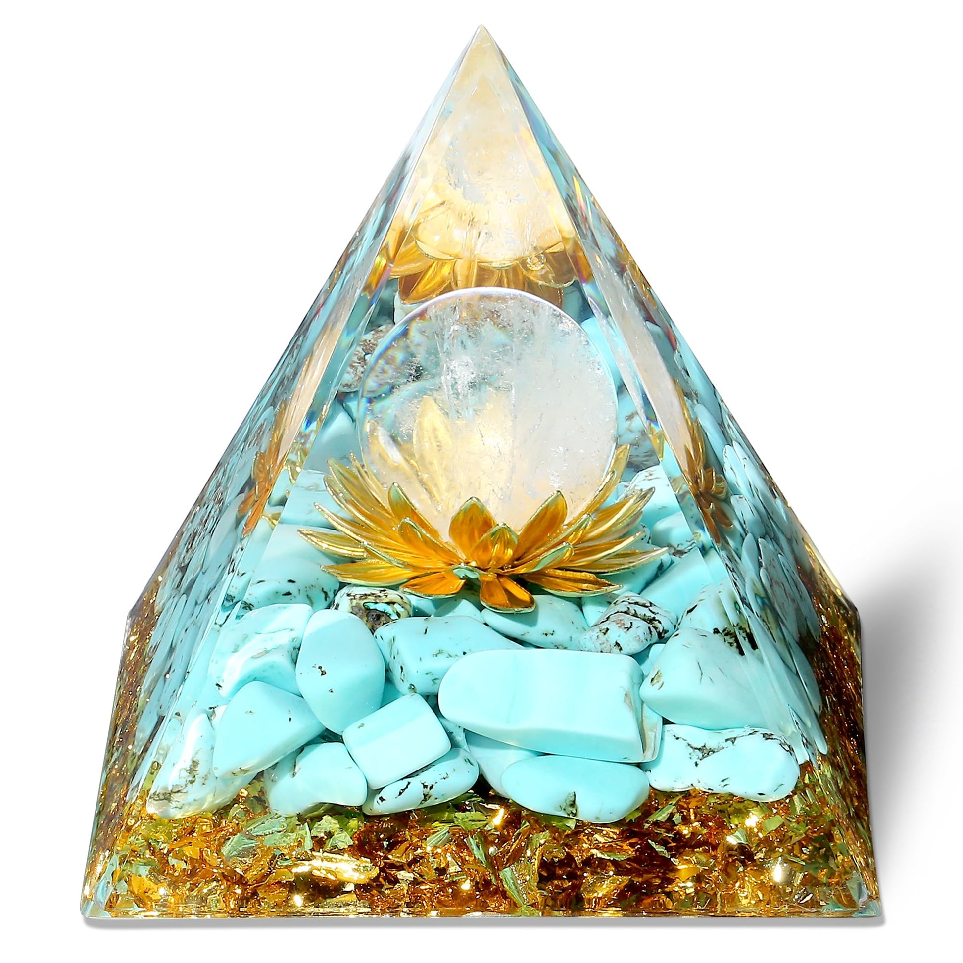 Orgonit Pyramide Rosenquarz Edelsteine Lotus Pyramiden Positive Energie Kristalle Heilsteine Bringt Glück Pyramide Weihnachten Spirituelle Geschenke Weihnachtsgeschenk