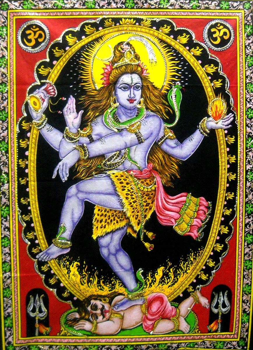 Ram Darbar religious batik Cotton Wall Hanging Painting : Size 43"x30" Inches
