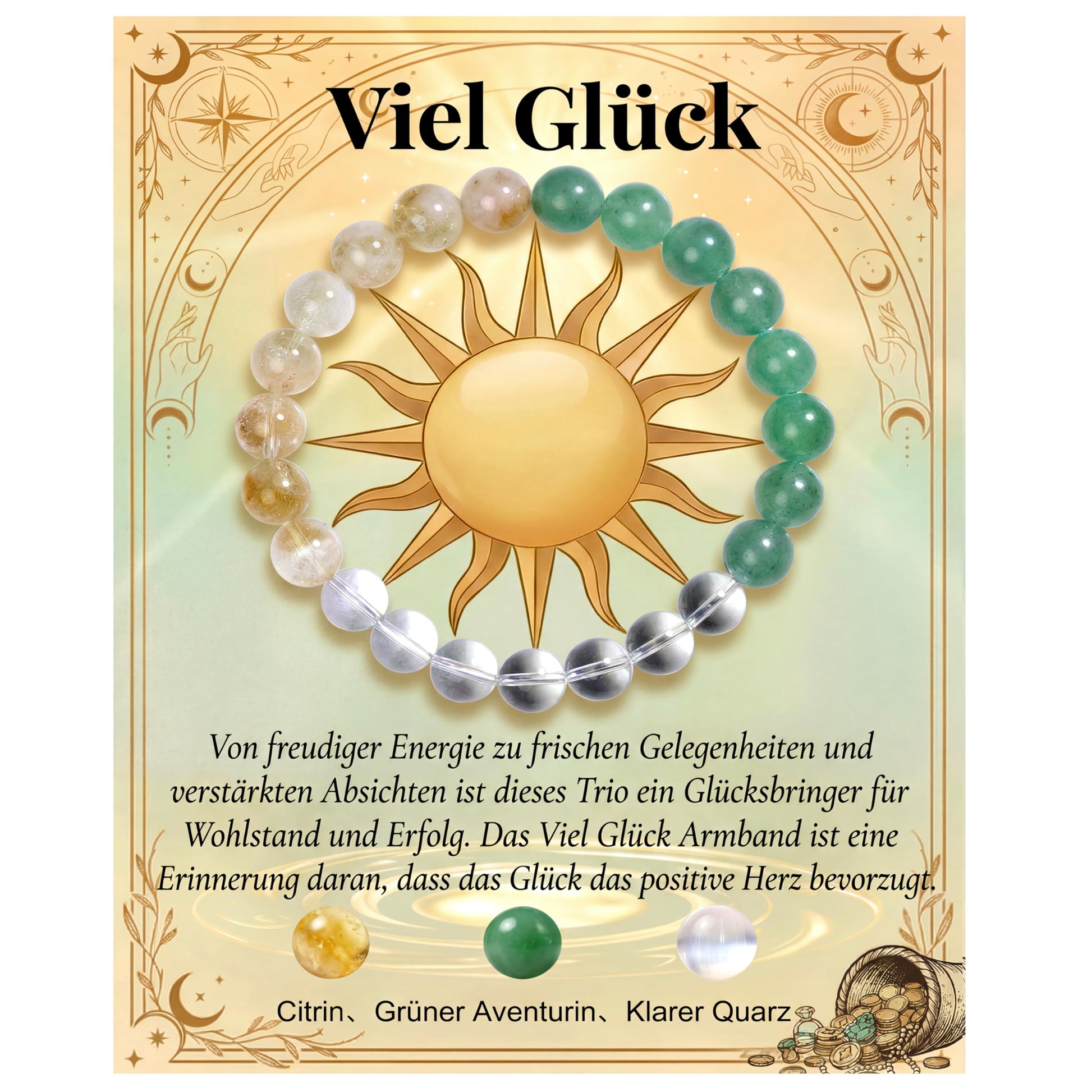 Bivei Armband Stärkendes Kristall Heilungsarmband 8MM - Dehnbares Elastischer Perlenarmband für Damen & Herren als Geschen
