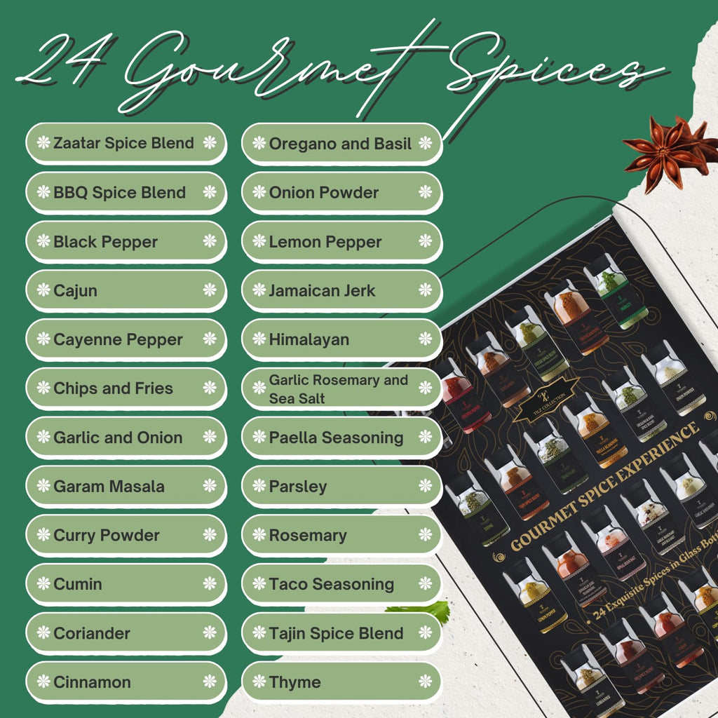 Gewürz-Geschenkset mit 24 edlen Gourmet-Gewürzen zum Kochen, Grillen und Verfeinern – das perfekte Geschenk für Männer und Frauen, ideal zum Geburtstag oder Einzug