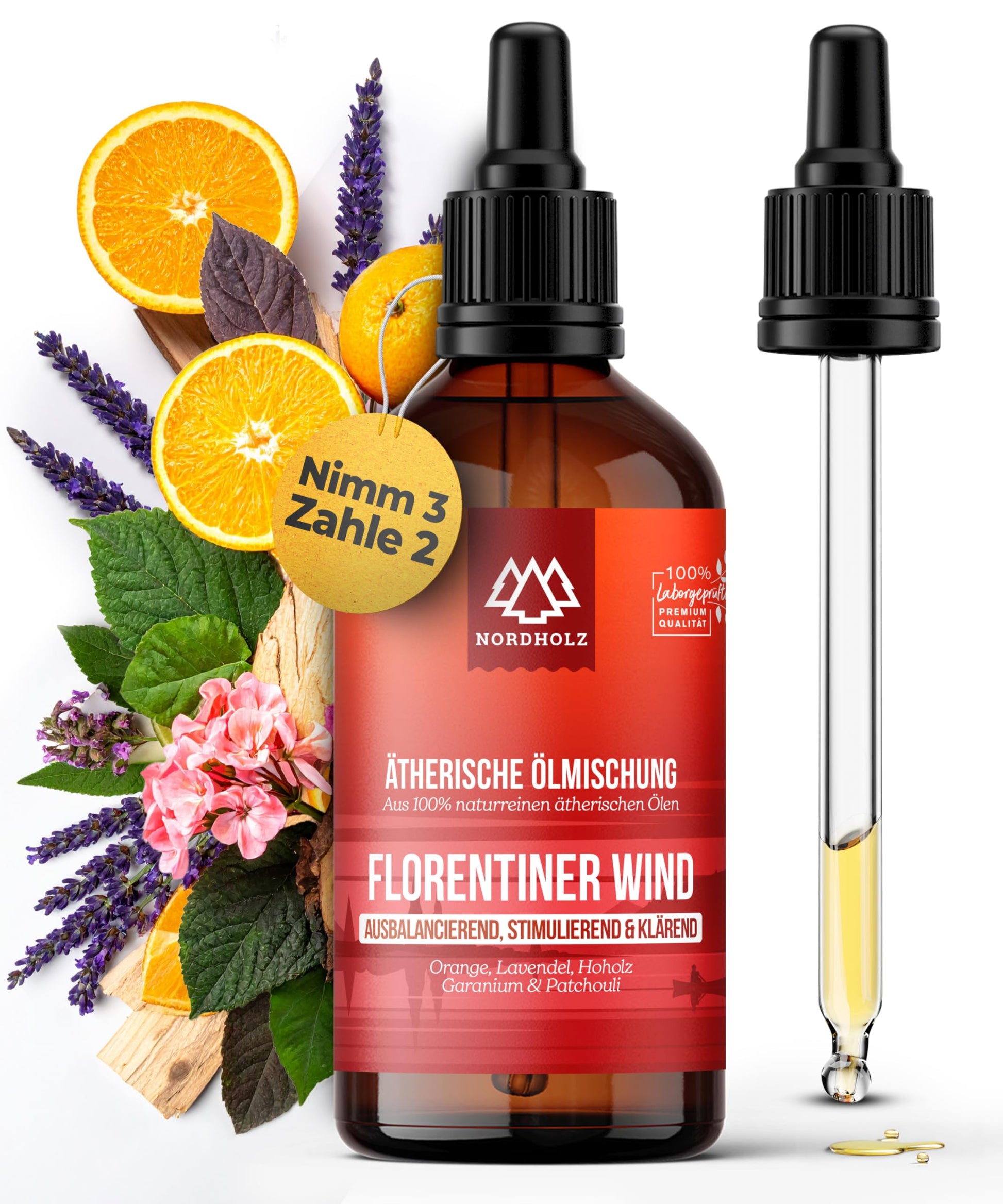 Mountain Pine Oil [100% Natural] - Pharmaceutical Quality Essential Oil from Steam Distillation - Vegan, Laboratory Tested - For Sauna, Diffuser & Aromatherapy