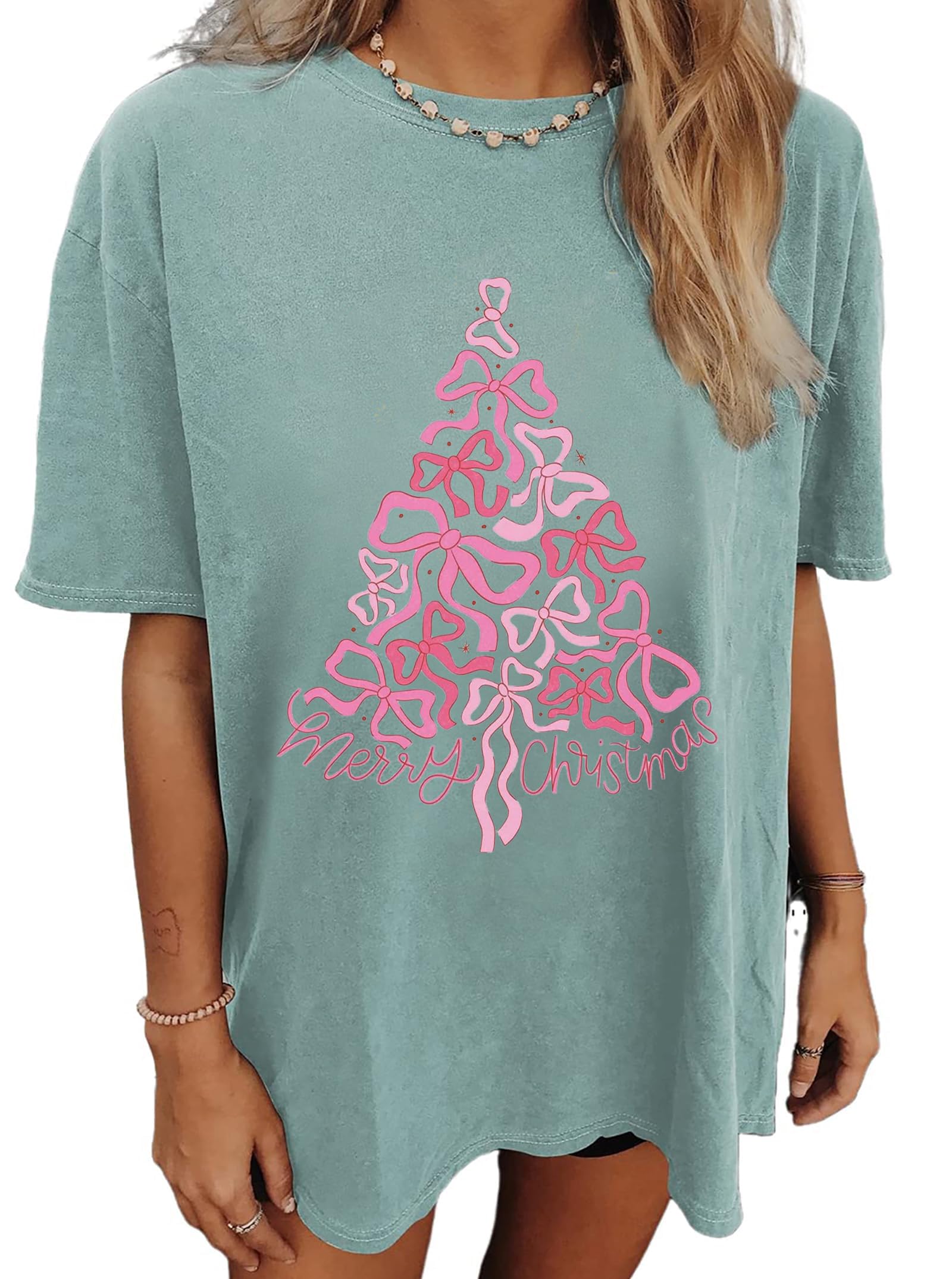 CSDAJIO Women's Casual Short Sleeve Loose Shirt Oversized T-Shirt Trendy Going Out Crew Neck Summer Graphic Tees