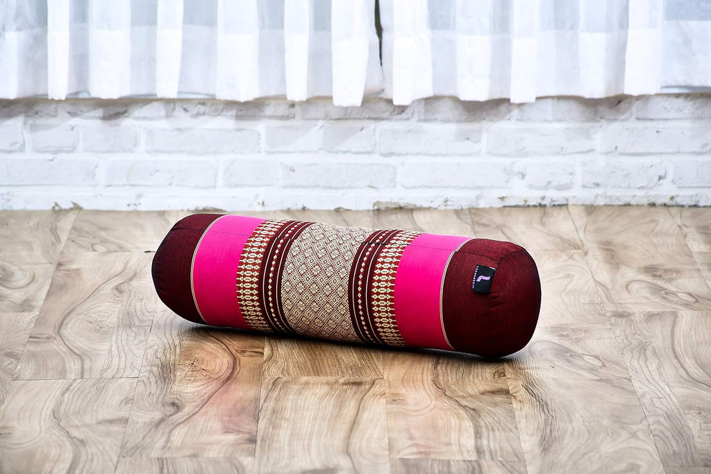 Leewadee Pilatesrolle Yoga Bolster Yogakissen Ökologisches Naturprodukt, Kapok