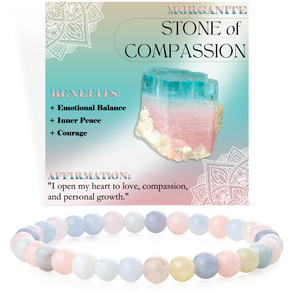 Bivei Pearl Bracelet for Women 6 mm Semi-Precious Stone Stretchy Elastic Jewellery Yoga Gifts