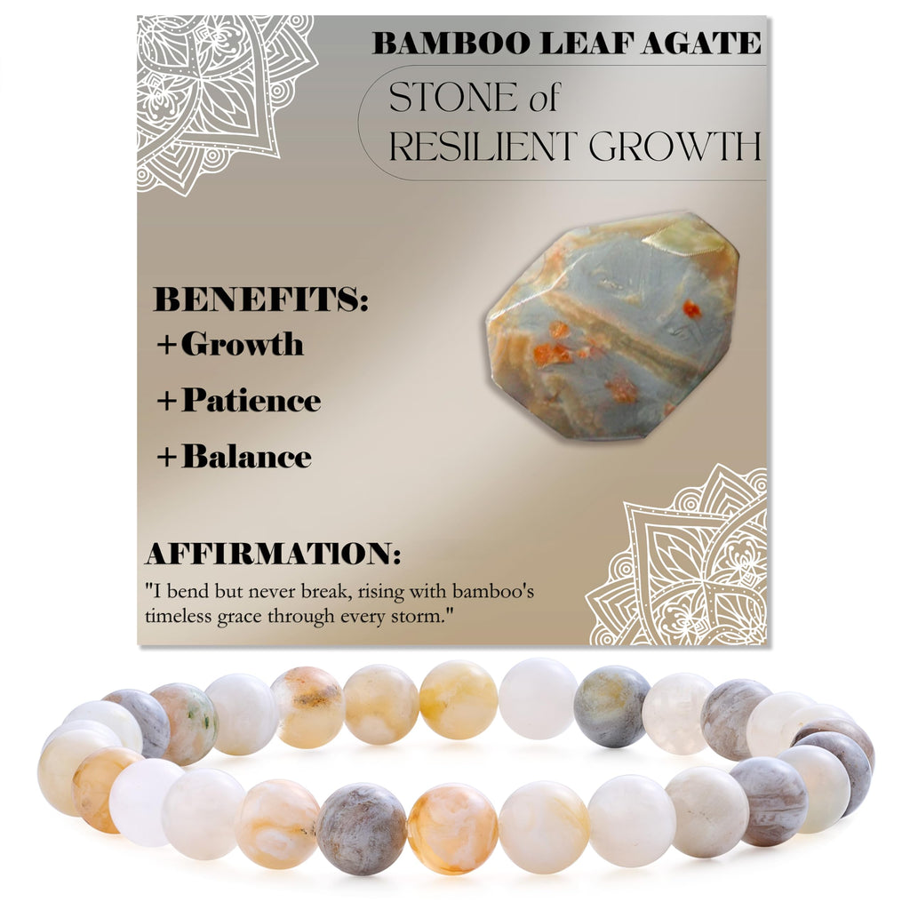 Bivei Pearl Bracelet for Women 6 mm Semi-Precious Stone Stretchy Elastic Jewellery Yoga Gifts