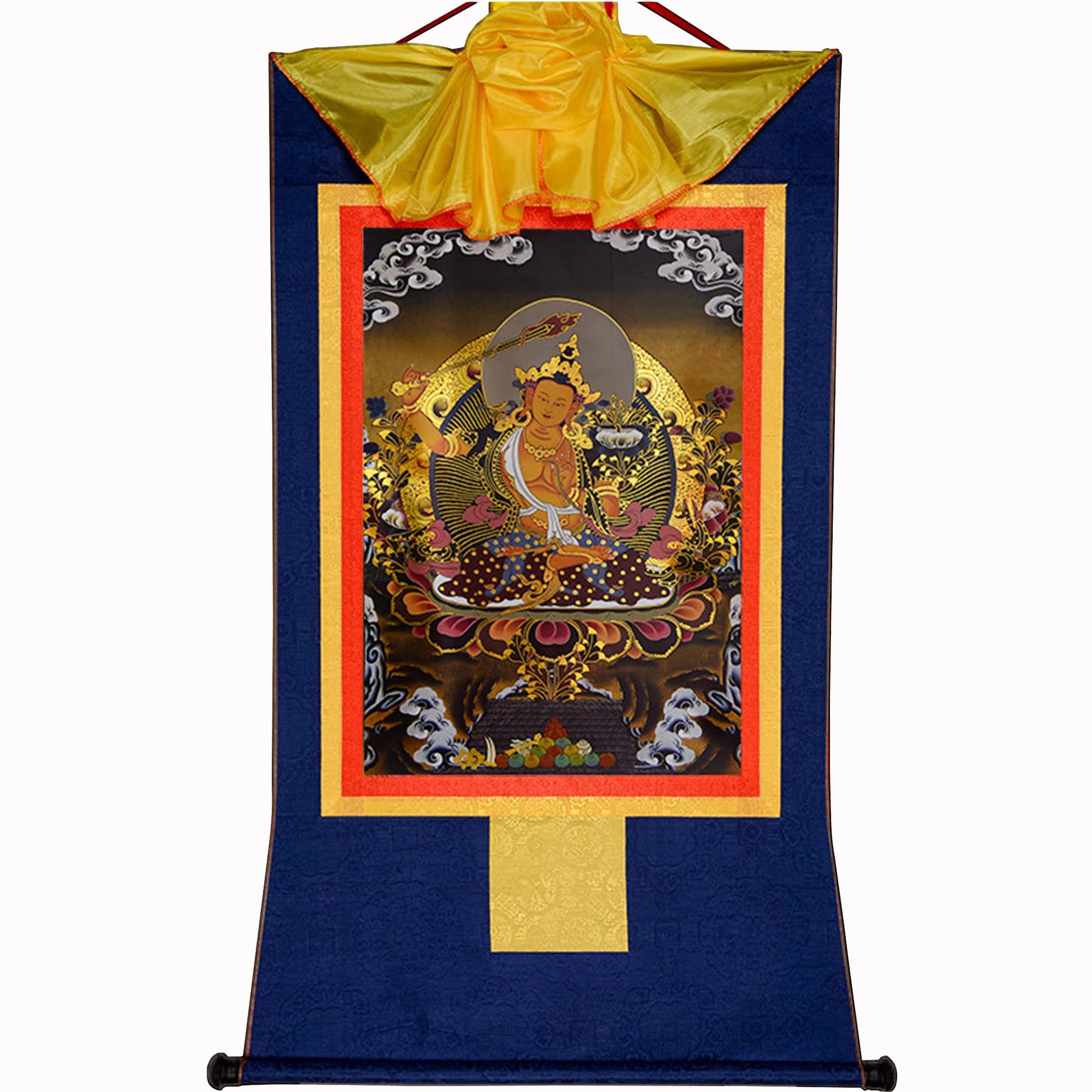 Gandhanra Green Tara Thangka Tibetan Thangka Art - Hot Stamped Buddha Tapestry for Zen Home Decor, Meditation, Spiritual Relaxation, and Peace