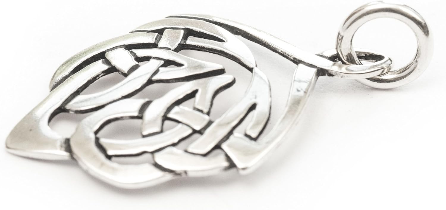 Windalf Celtic Irish Anhänger BRÂN 3.6 cm Keltischer Kraftvogel Skandinavischer Schmuck Nodisches Liebes Amulett925 Sterlingsilber