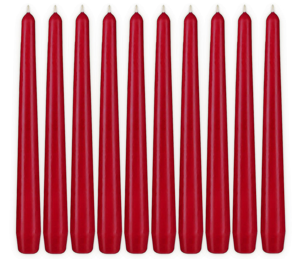 BRUBAKER Premium Spitzkerzen Lila - 50 Stück - bis zu 7,5 Stunden Brenndauer pro Kerze - 24 cm Tafelkerzen Set für Kerzenständer und Kronleuchter - Leuchterkerzen Halterkerzen