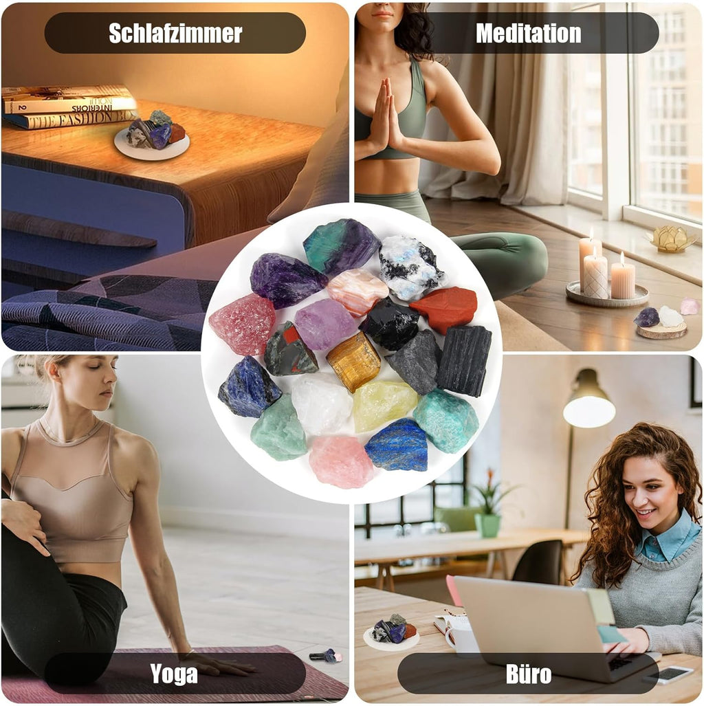 500 Gramm Naturbelassene Tigerauge Rohsteine, Natürlicher Tigerauge Rohkristall zur Wasseraufbereitung, Heilsteine Wassersteine