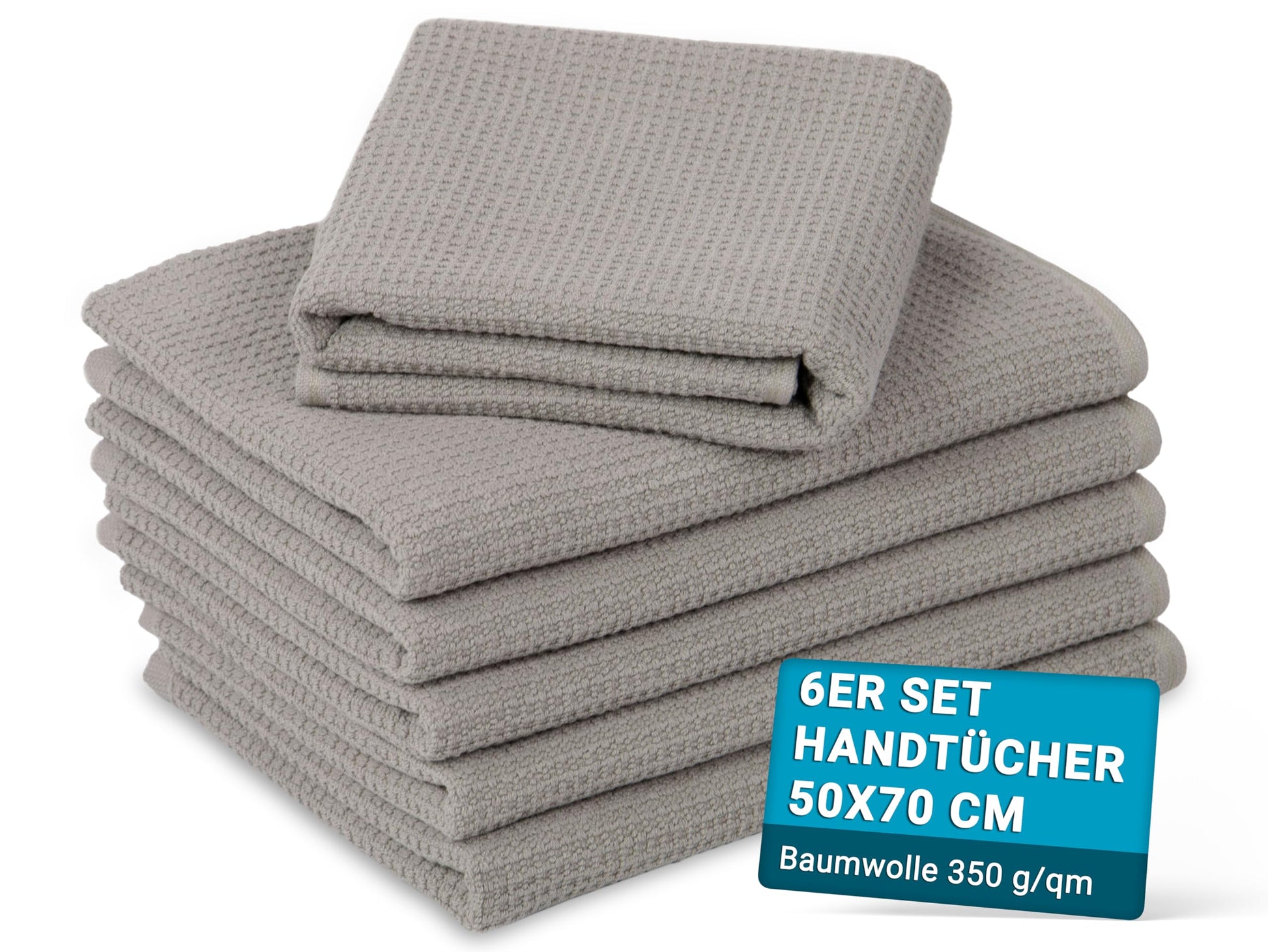 ZOLLNER Set of 10 Flannels in 30 x 30 cm – Durable Hand Towels in Beige – with Practical Hanger – Timeless Waffle Pattern – Washable up to 95 °C – Cotton – Hotel Quality
