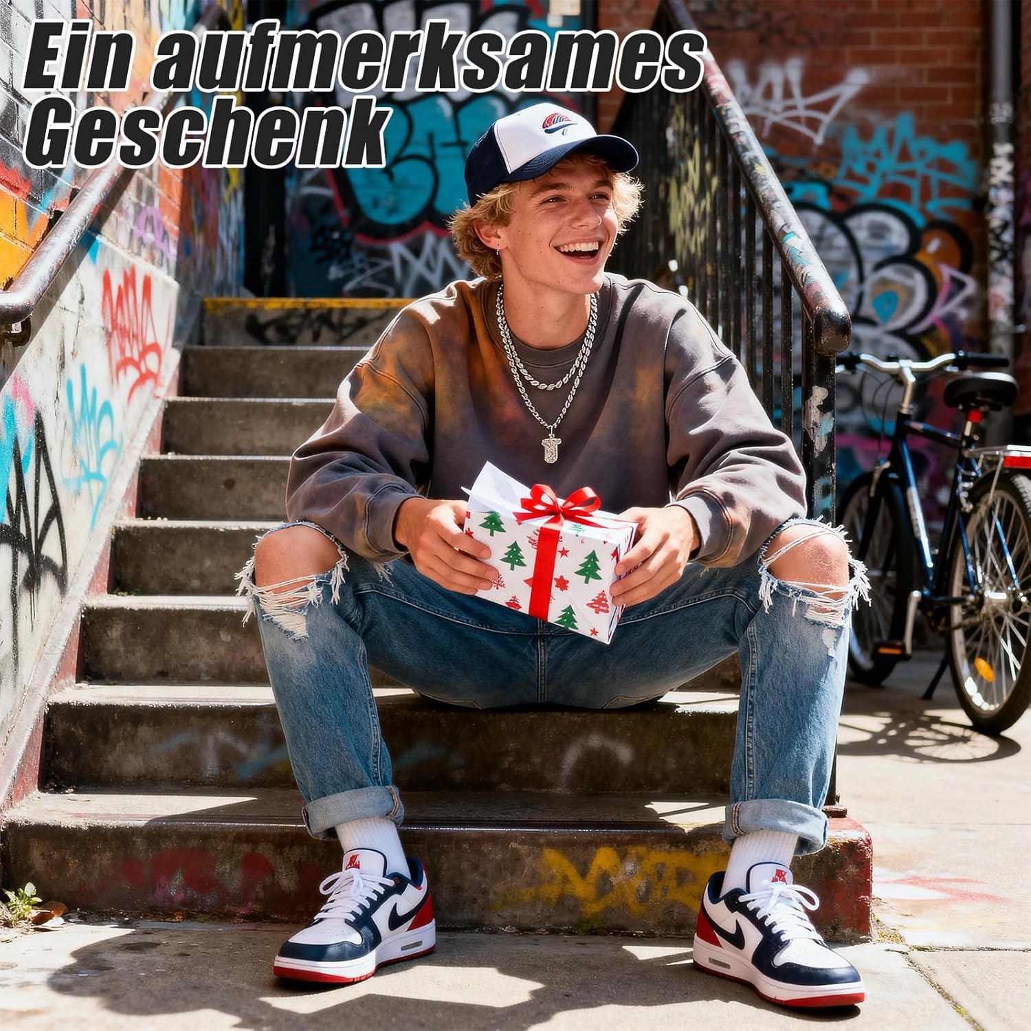 Guardian Bell Biker Bell Reitglocke Motorrad Glöckchen mit Schlüsselanhänger und Ring, Biker Glücksglocke mit Beutel