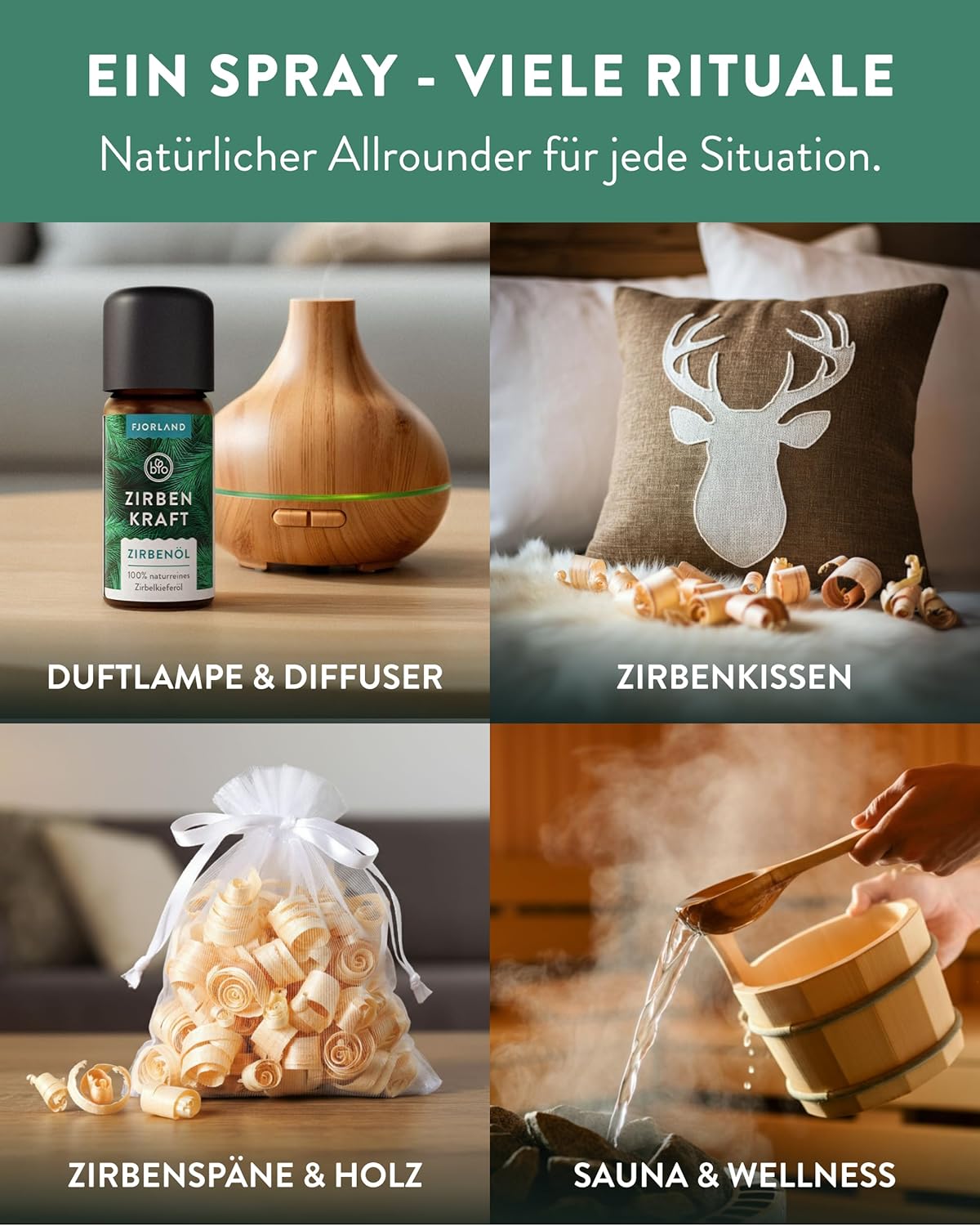 Organic Swiss Pine Oil 10 ml - 100% Natural & Essential - Wild Growth from Austria - Swiss Pine Oil for Diffuser, Oil Burner & Room Fragrance