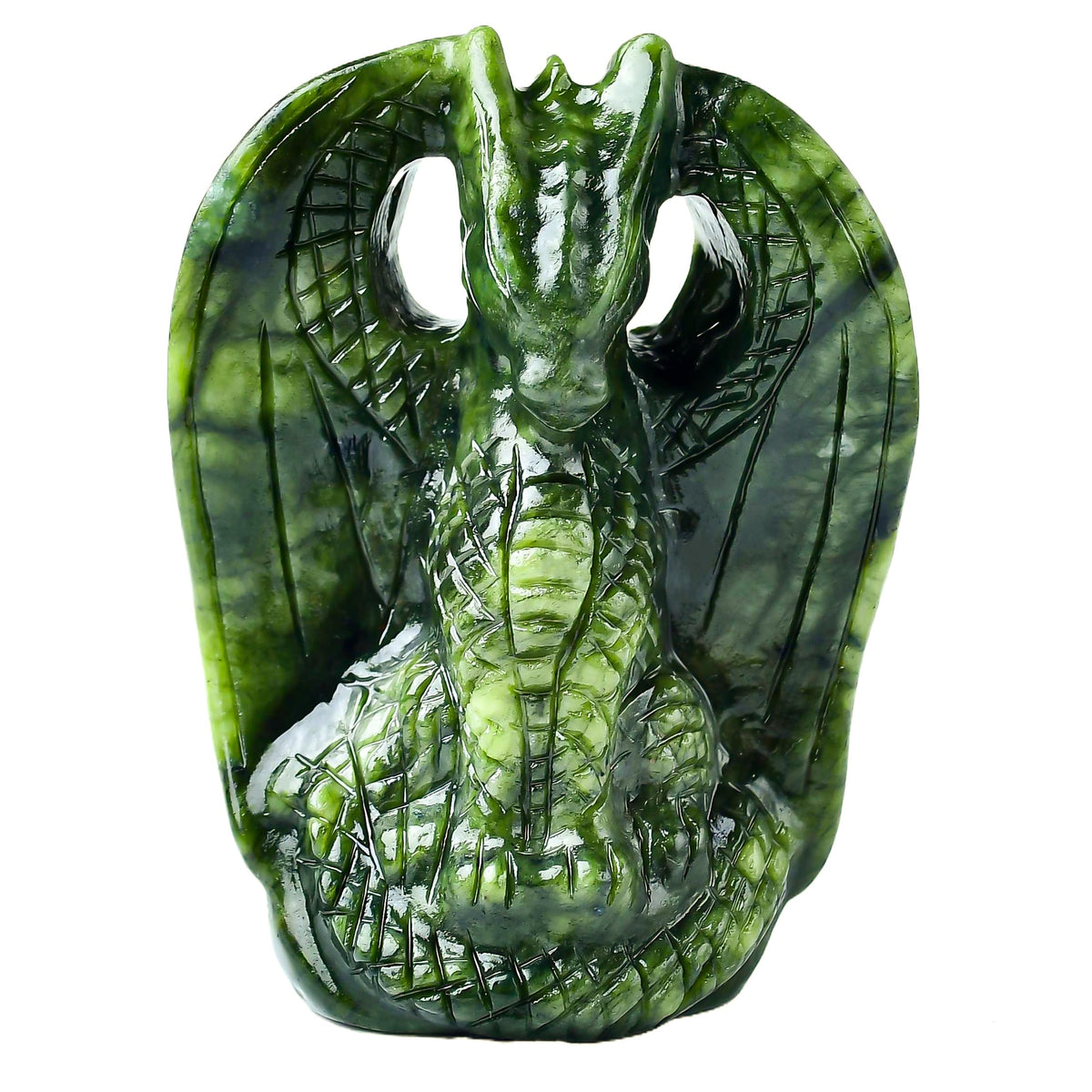 Natural Black Obsidian Dragon Statue – 2" Hand-Carved Crystal Collectible Figurine, Animal Sculpture for Desk, Office & Home Décor, Unique Spiritual Protection Gift for Men and Women