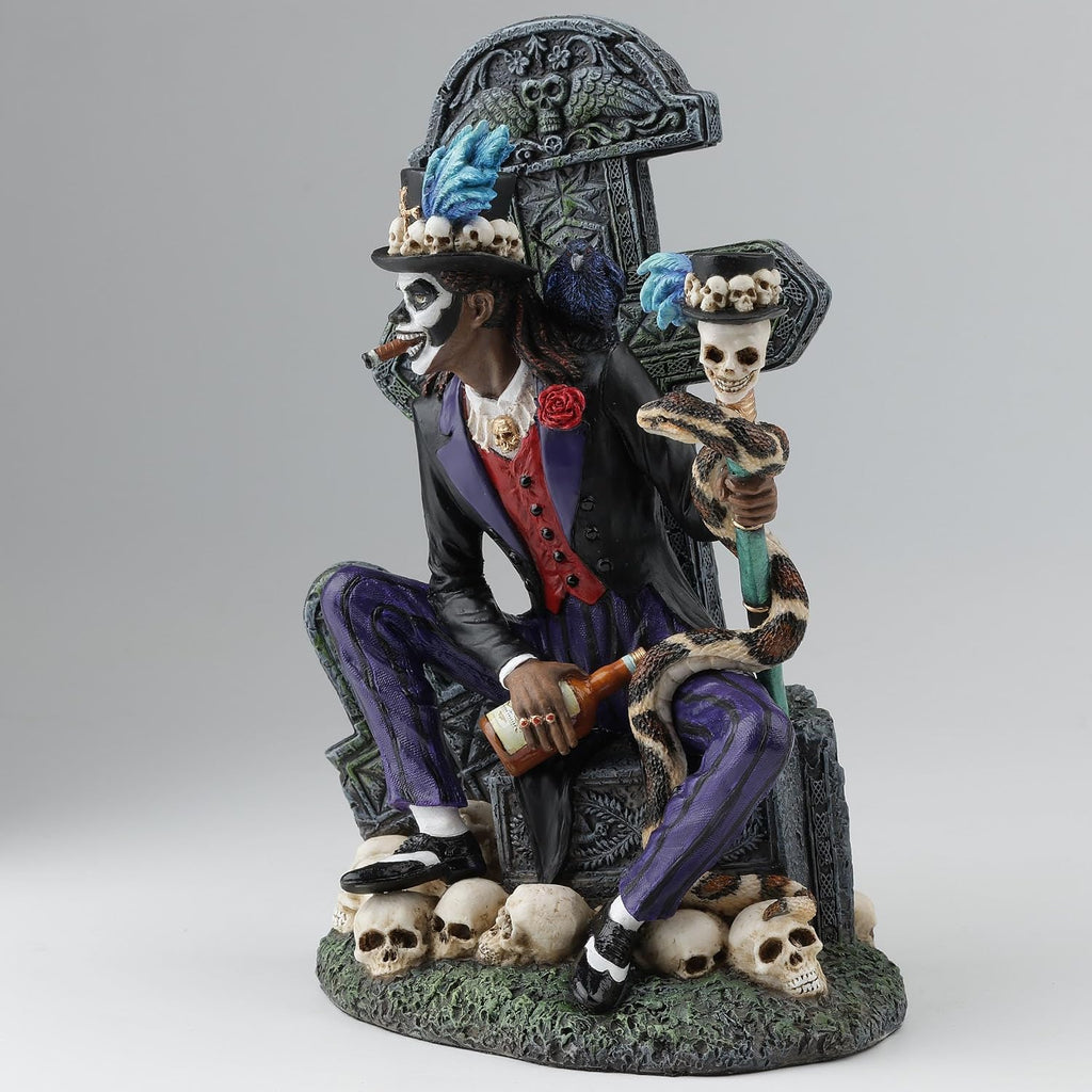 Veronese Design 7 1/2 Inch Baron Samedi The Voodoo Lord of The Dead Polystone Hand Painted Statue Home Decoration Gift