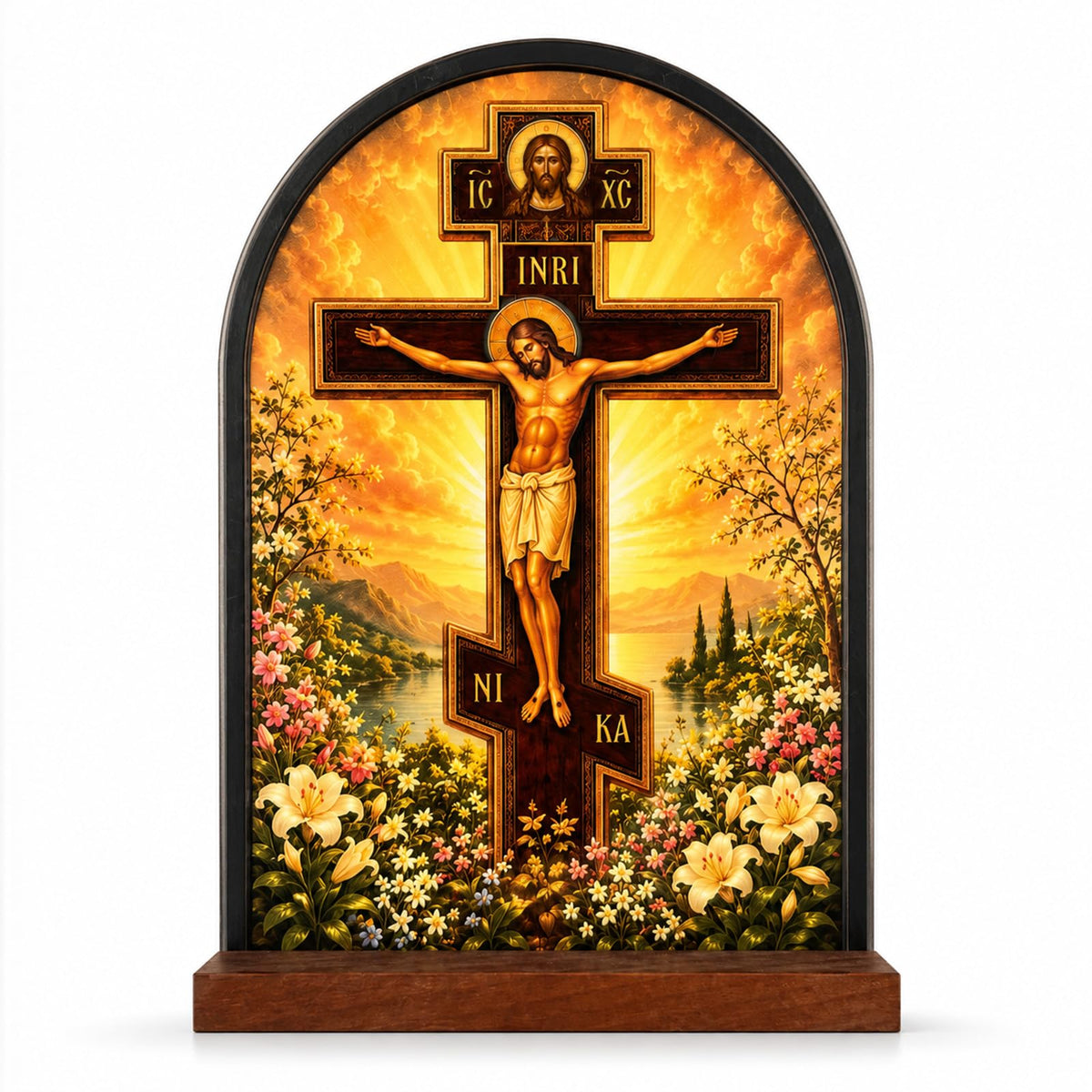 TALPGOD Jesus Stand Catholic Ornament Statue – Sacred Heart of Jesus Statue Acrylic Tabletop Décor for Home Altar & Desk, Christian Gifts for Women & Men