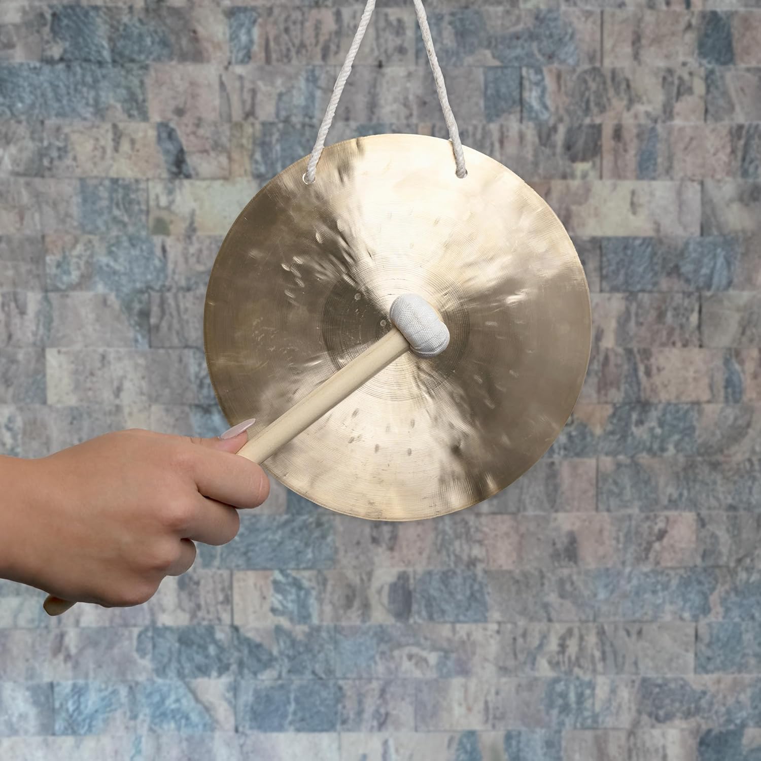 Original Feng Gong, Wind Gong aus China 20 cm,inkl. Holz-/ Baumwollklöppel -7015-