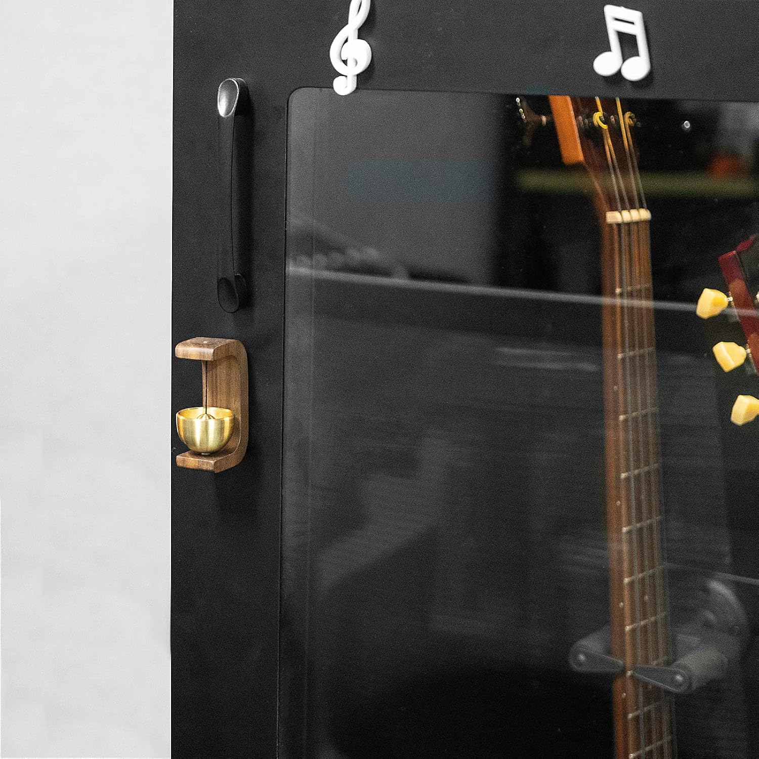 Goldene dekorative Shopkeepers Glocke für Türöffnung – magnetische Holz-Türklingel mit Messingglocke, ideal zum Aufhängen von Eingängen für Wand, Geschäft, Kleiderschrank