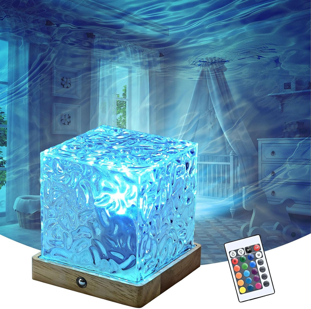 LETOUR Polarlicht Lampe,Aurora Light Cube Lampe 16 Farben 30 Modi Nordlicht Projektor Polarlichter Nachtlichter & Schlummerleuchten für Kinder Zimmer Deko