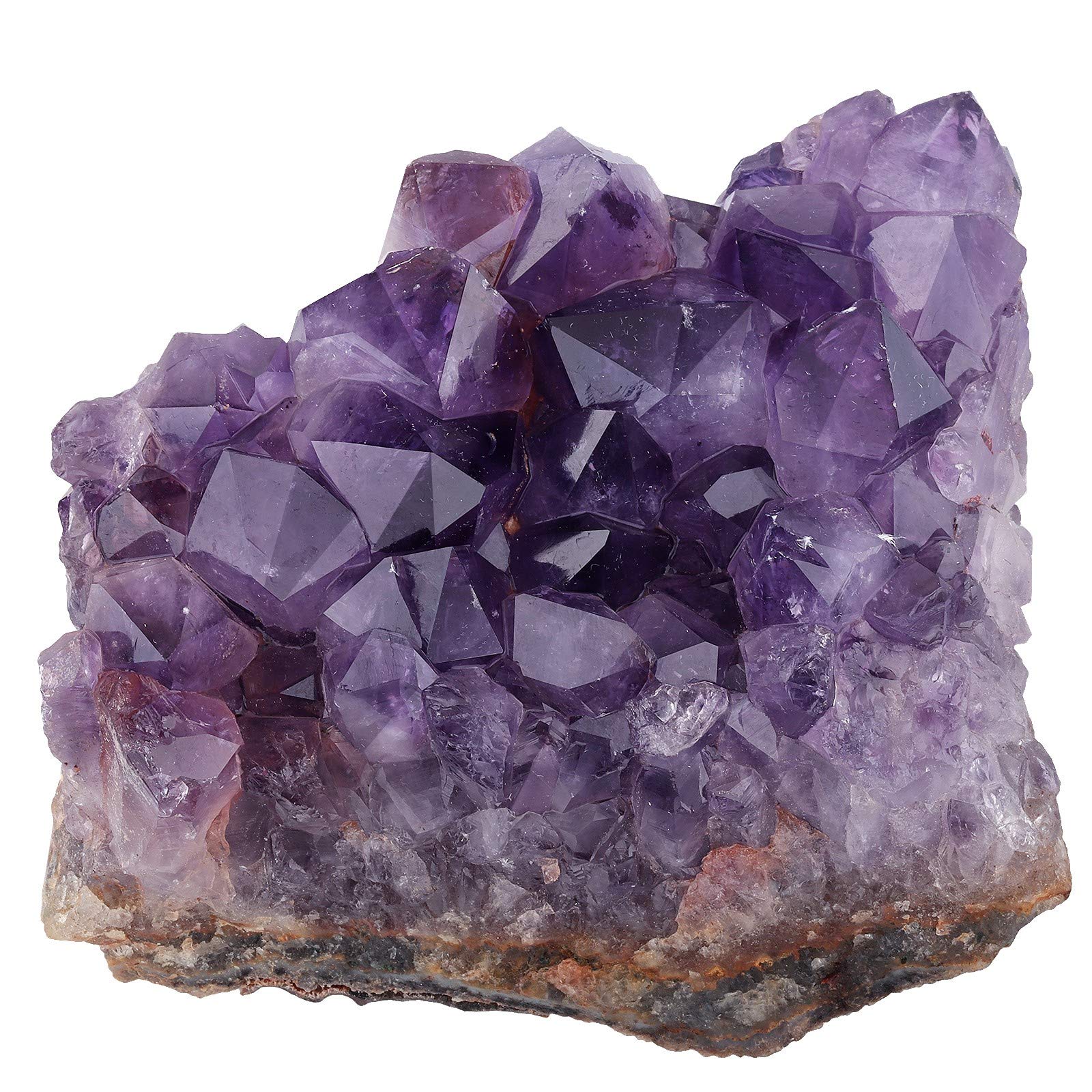 Natürlichen Amethyst Drusensegment Rohstück, Unregelmäßige Naturstück Dekorative Steine Drusenstück, Reiki Heilung Kristall Cluster Specimen Edelstein Fengshui Ornamente