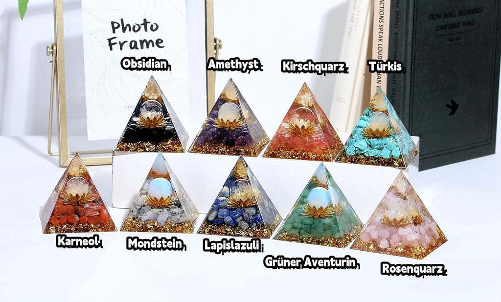Orgonit Pyramide Amethyst Edelsteine Lotus Pyramiden Positive Energie Kristalle Heilsteine Bringt Glück Pyramide Weihnachten Spirituelle Geschenke Weihnachtsgeschenk