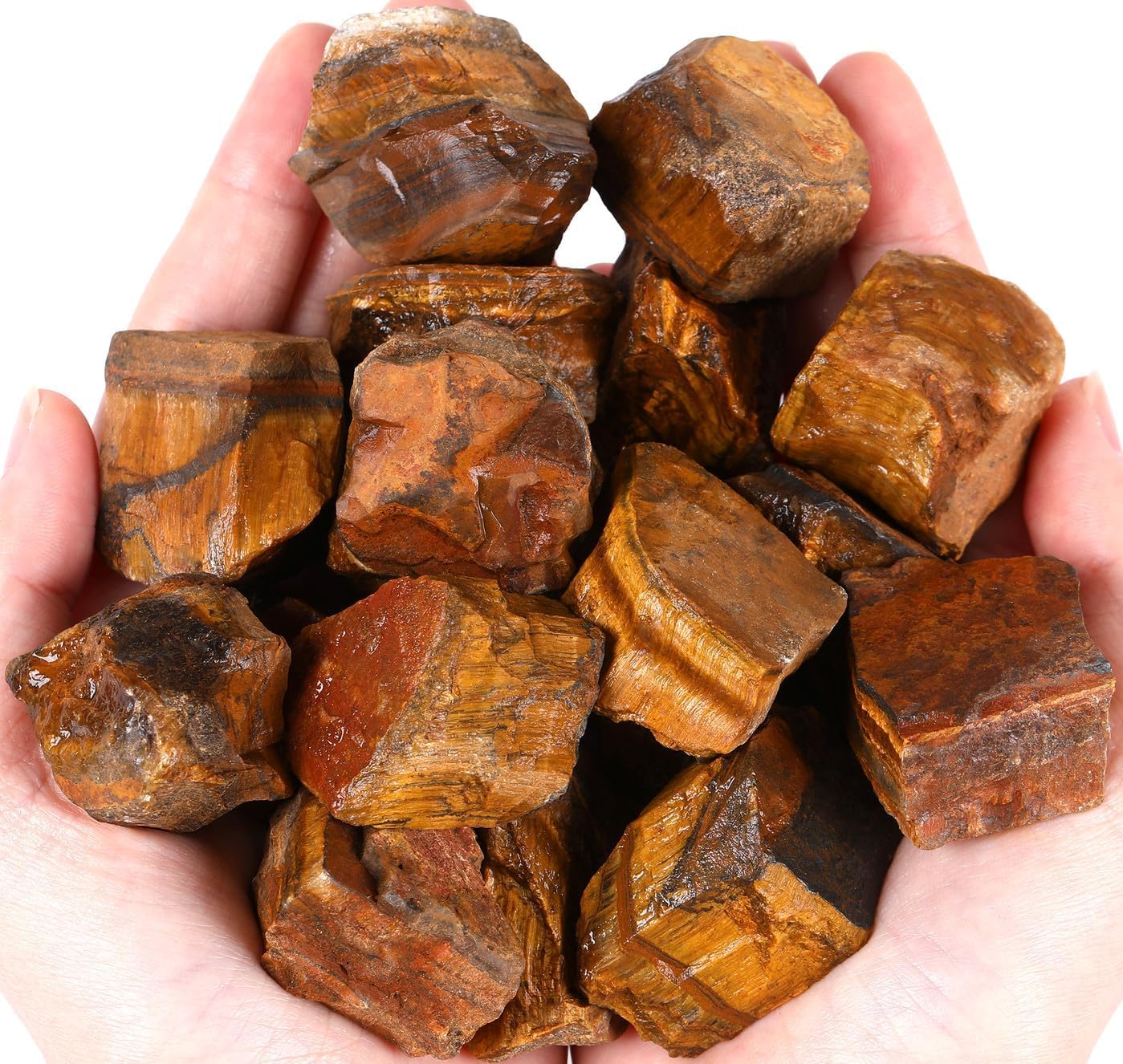 QINJIEJIE 100% Großes Amethyst Rohsteine Premium Wassersteine Kristalle Steine 4 Stück Natursteine Heilsteine set 4.5–5 cm