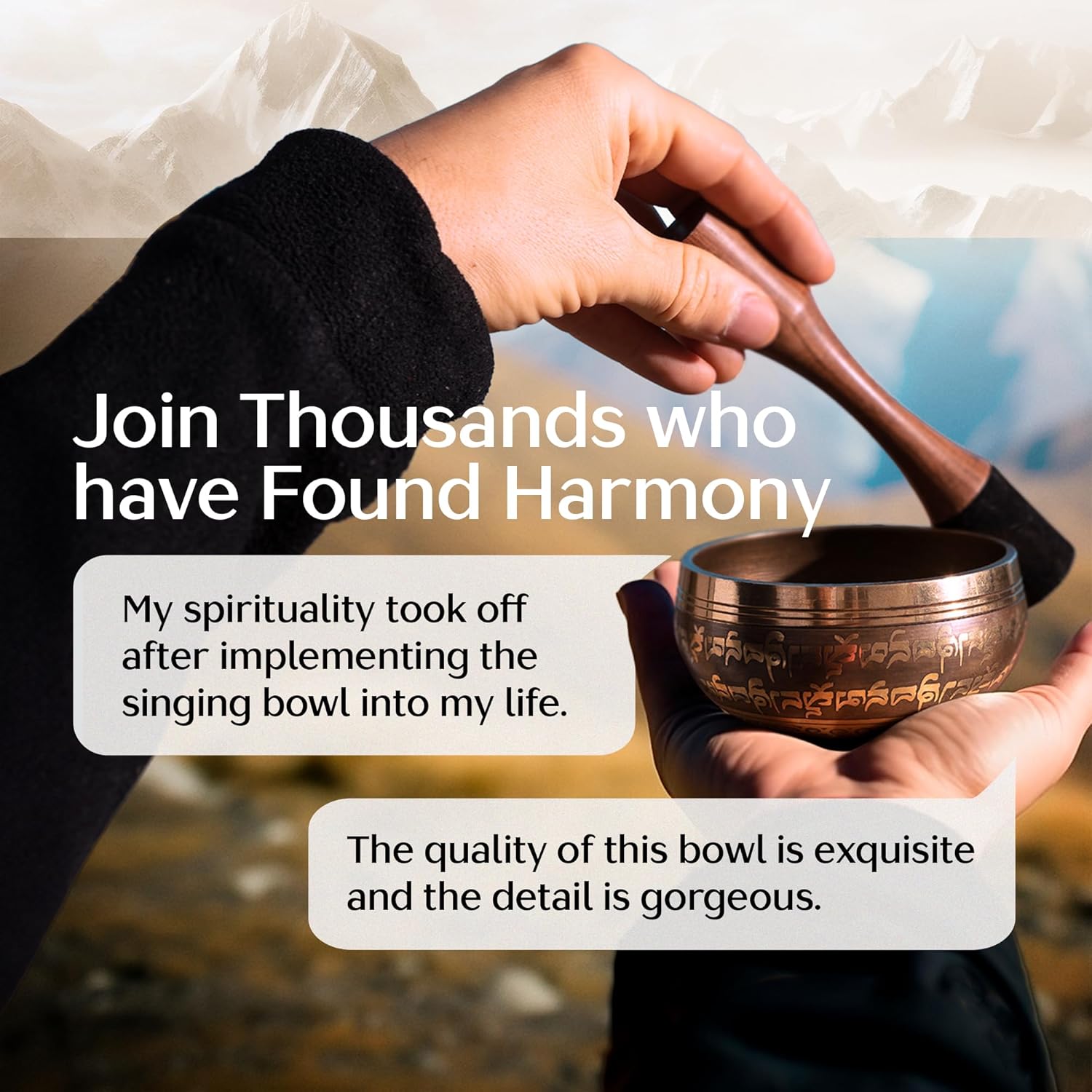 Authentic Tibetan Singing Bowl Set – Sound Bowl & Meditation Bowl with Cushion, Mallet & Guide – Yoga Meditation Kit – Stress Relief Tools – Ancient Himalayan Meditation Tools