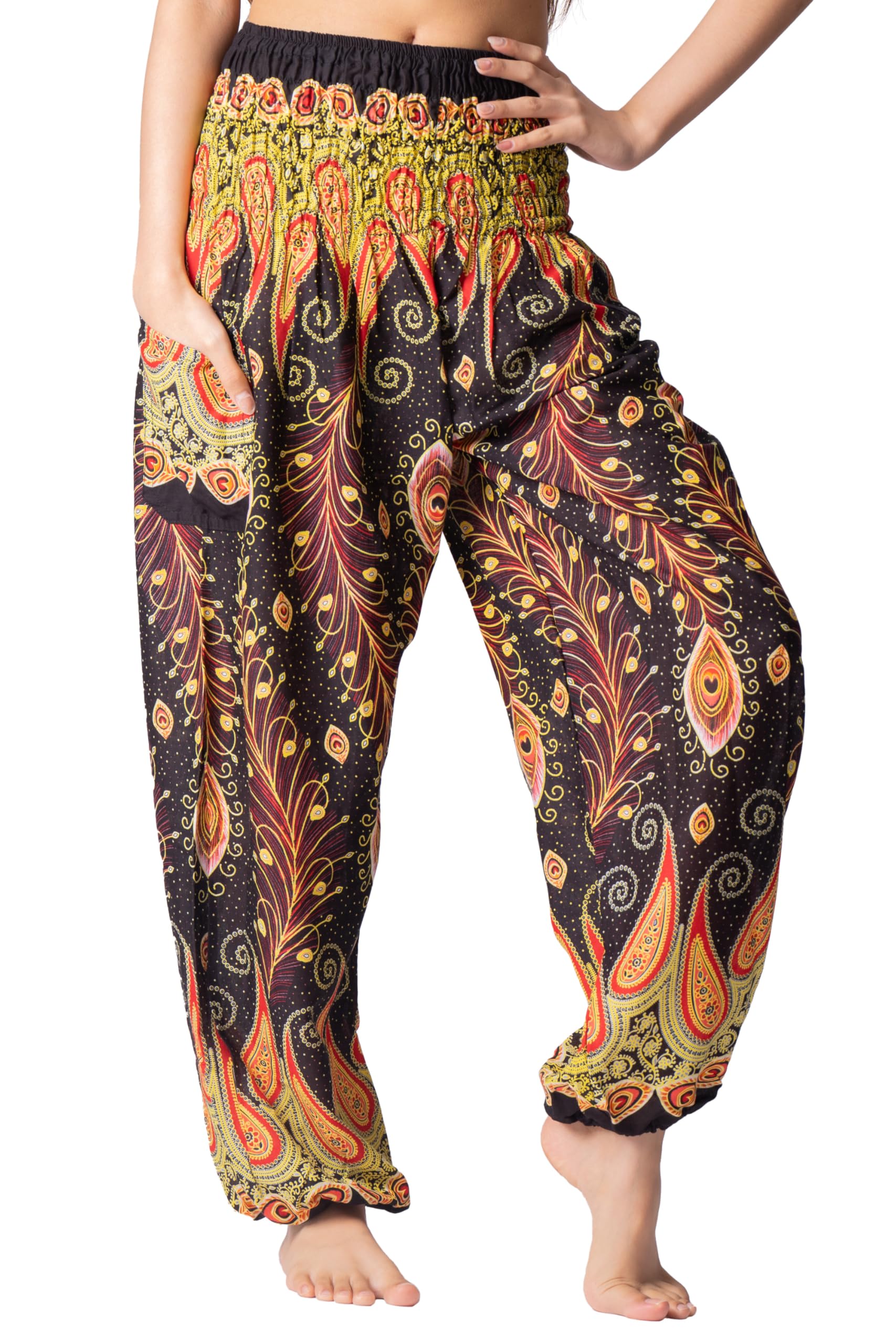 B BANGKOK PANTS Harem Pants Women Yoga Boho Clothes with Pockets
