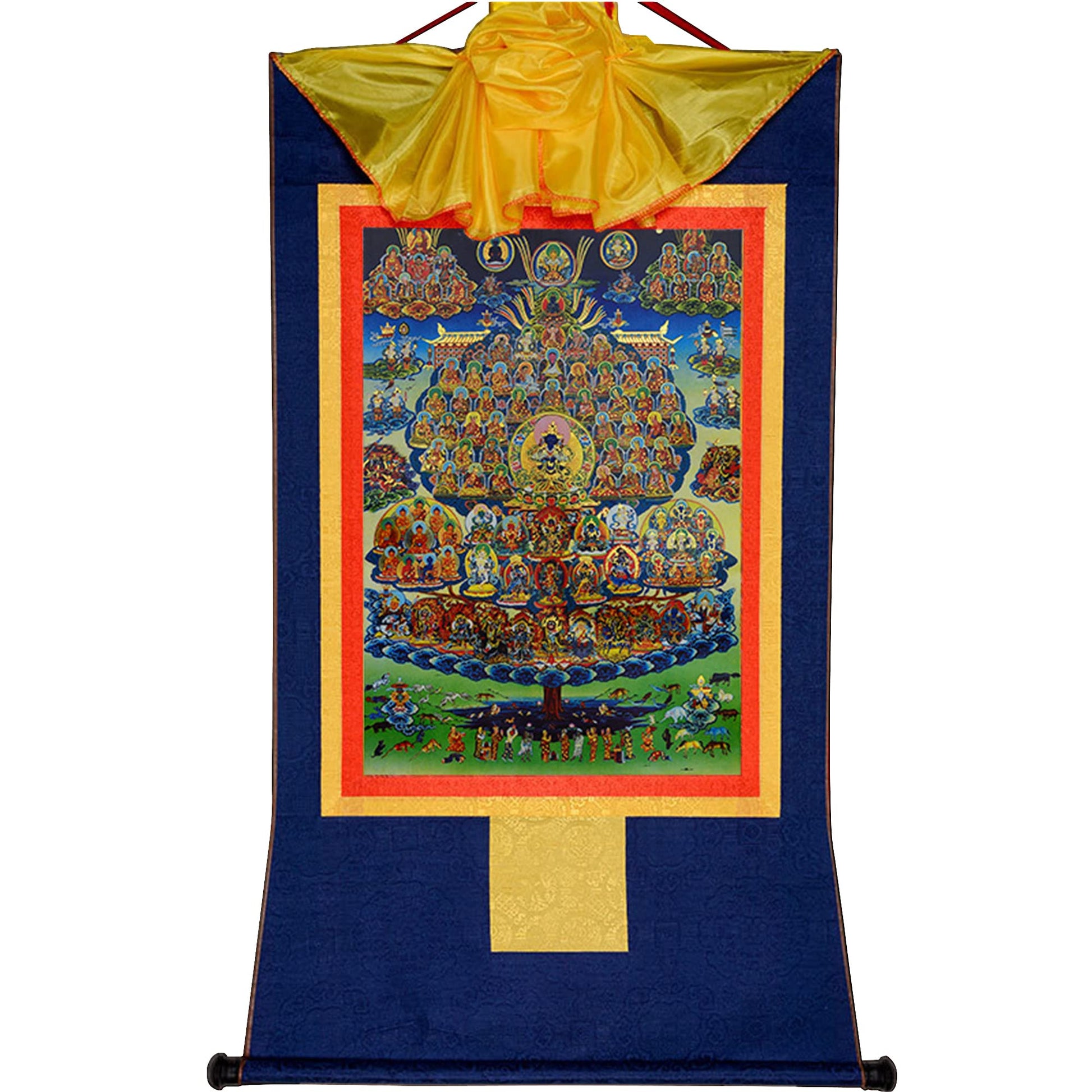 Gandhanra Green Tara Thangka Tibetan Thangka Art - Hot Stamped Buddha Tapestry for Zen Home Decor, Meditation, Spiritual Relaxation, and Peace