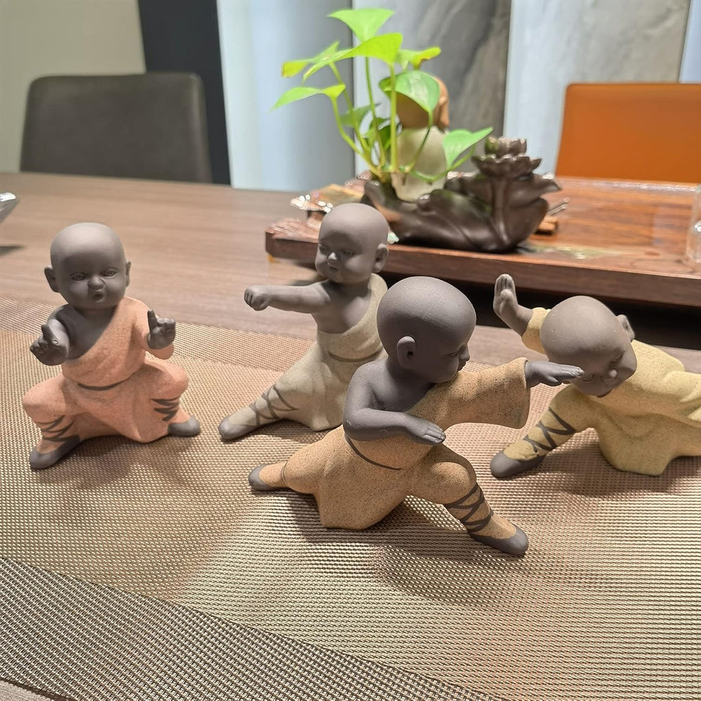 Buddha Figur Statue Mönch Skulptur Tea Tray Dekor Zen Ornament Wetterfest Frostsich Innen und Dekoration für Wohnzimmer Schlafzimmer Balkon Terrasse oder als Geschenk