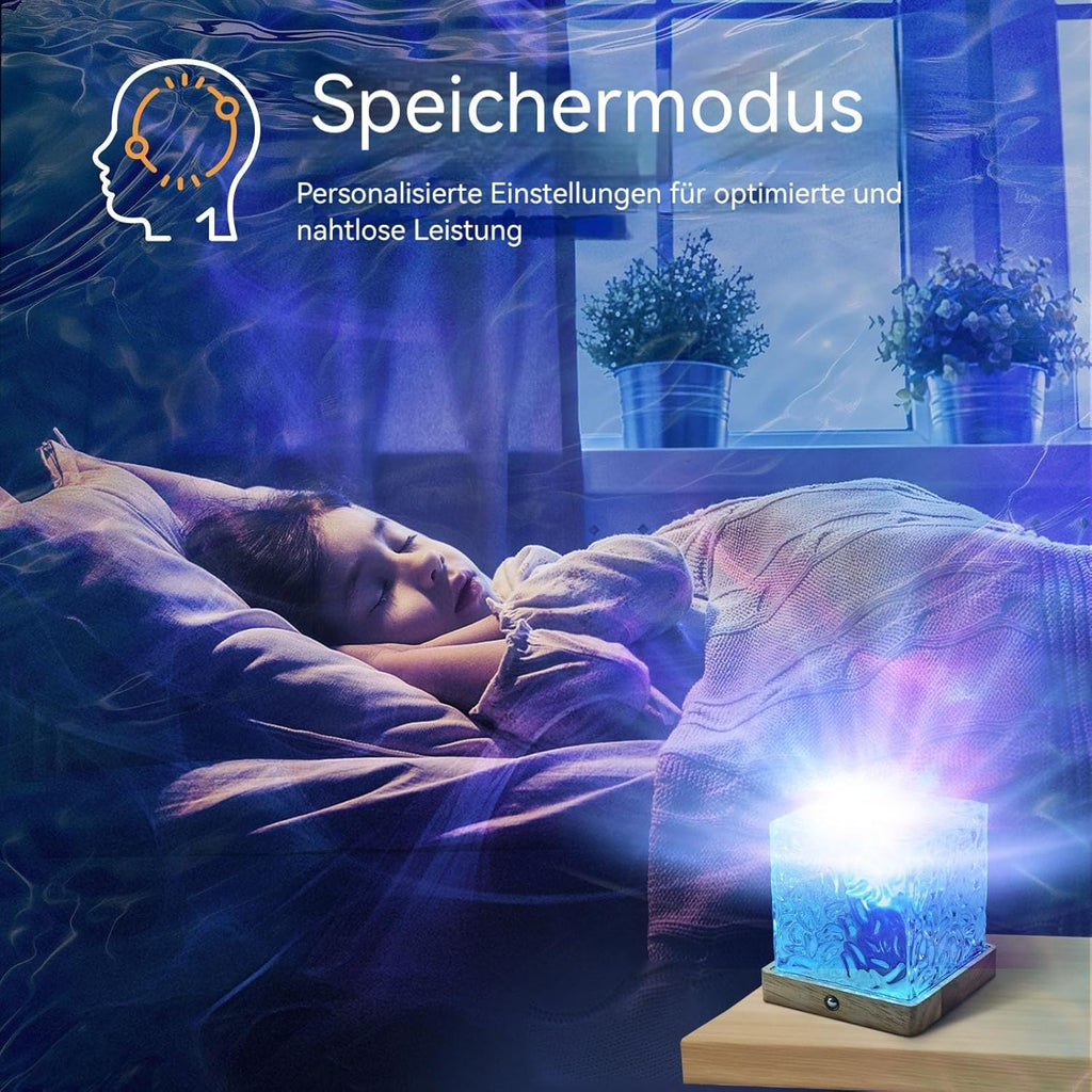 LETOUR Polarlicht Lampe,Aurora Light Cube Lampe 16 Farben 30 Modi Nordlicht Projektor Polarlichter Nachtlichter & Schlummerleuchten für Kinder Zimmer Deko
