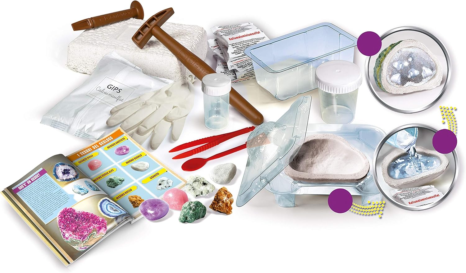 Clementoni 59005.6 - Galileo Digging Set Mineralogy and Crystals (German)