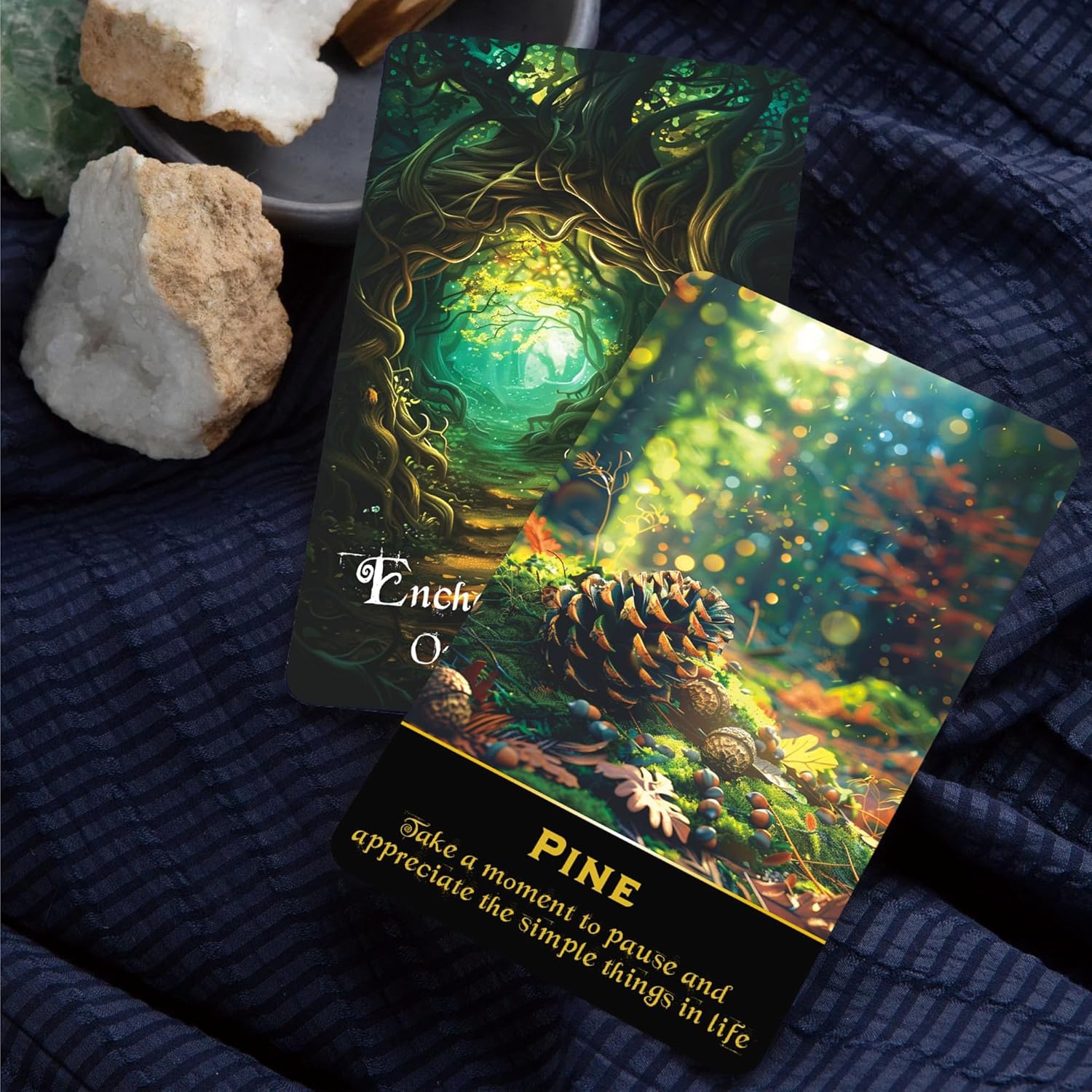 QCFQCF Enchanted Forest Oracle Deck, Orakelkarten für Anfänger, Entdecken Sie mystische Weisheit und Naturgeheimnisse für spirituelle Führung und Transformation