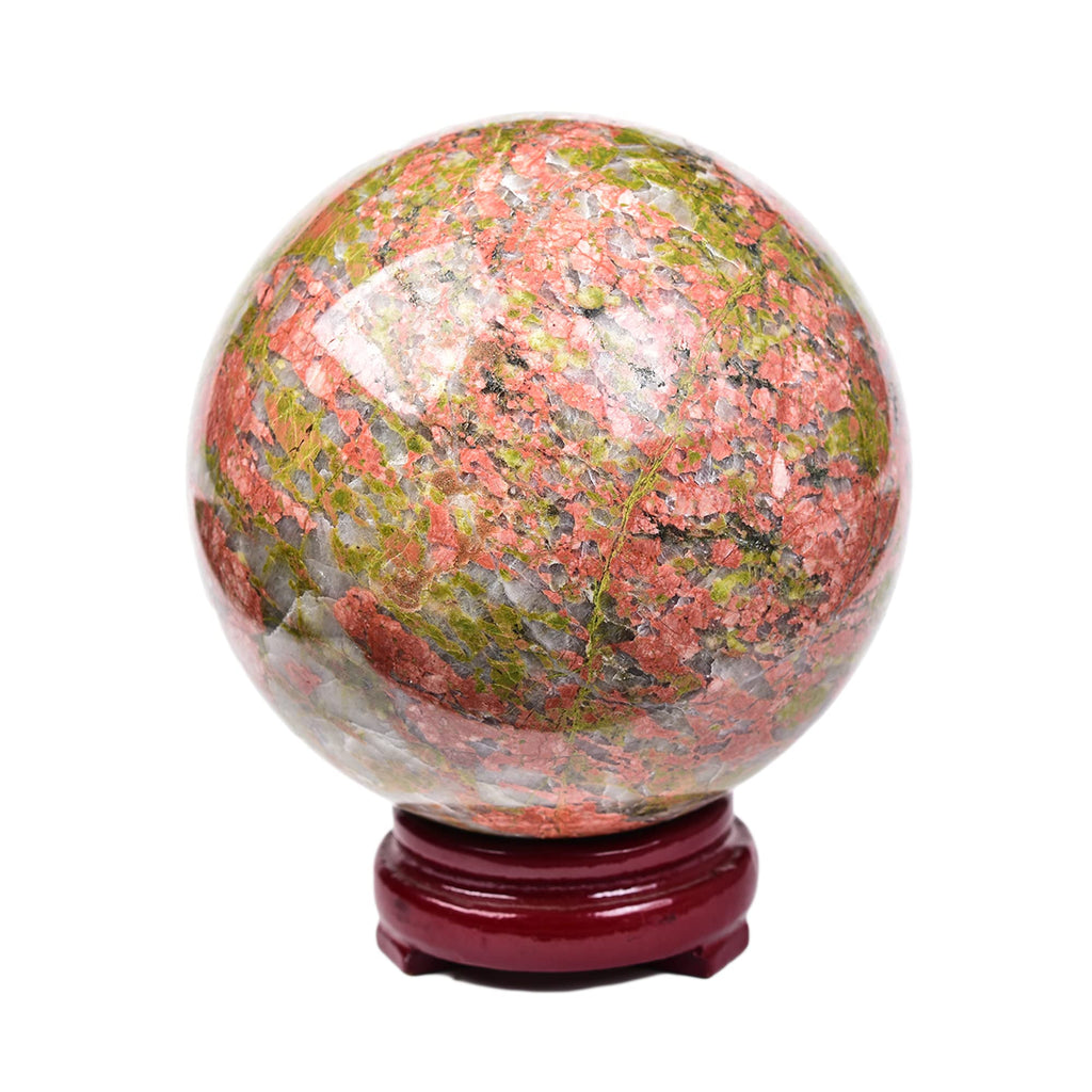JIC Gem Large Crystal Ball with Stand Pietersite Crystal Ball Gemstone Decorative Ball for Home Decoration Altar Reiki Feng Shui Crystal Gift 80-90mm