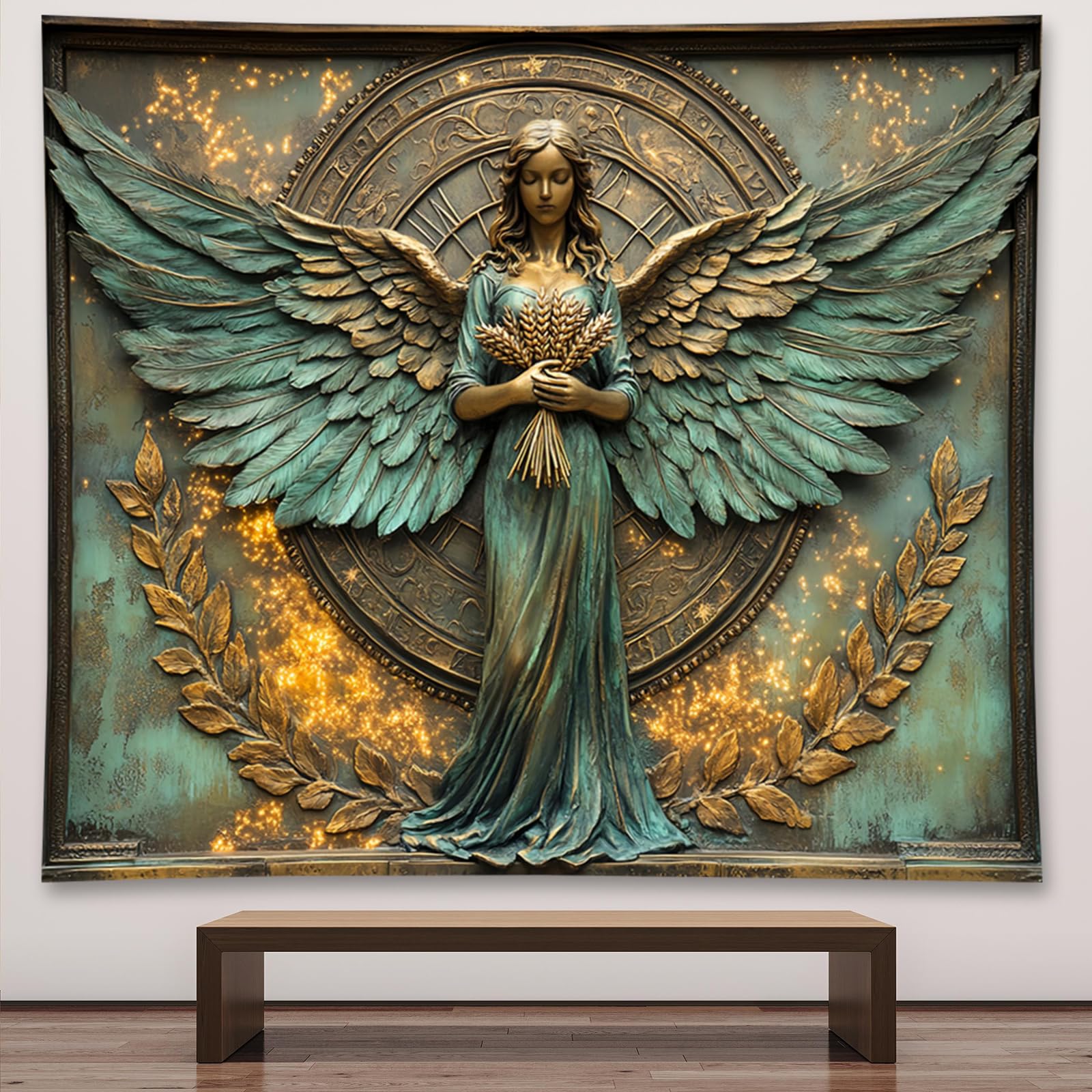 Liuzhouzai Vintage Zodiac Gemini Tapestry Wall Hanging Astrology Home Decoration Aesthetics Suitable for Bedroom Living Room Dormitory Office Wall Decor 80x60 Inches
