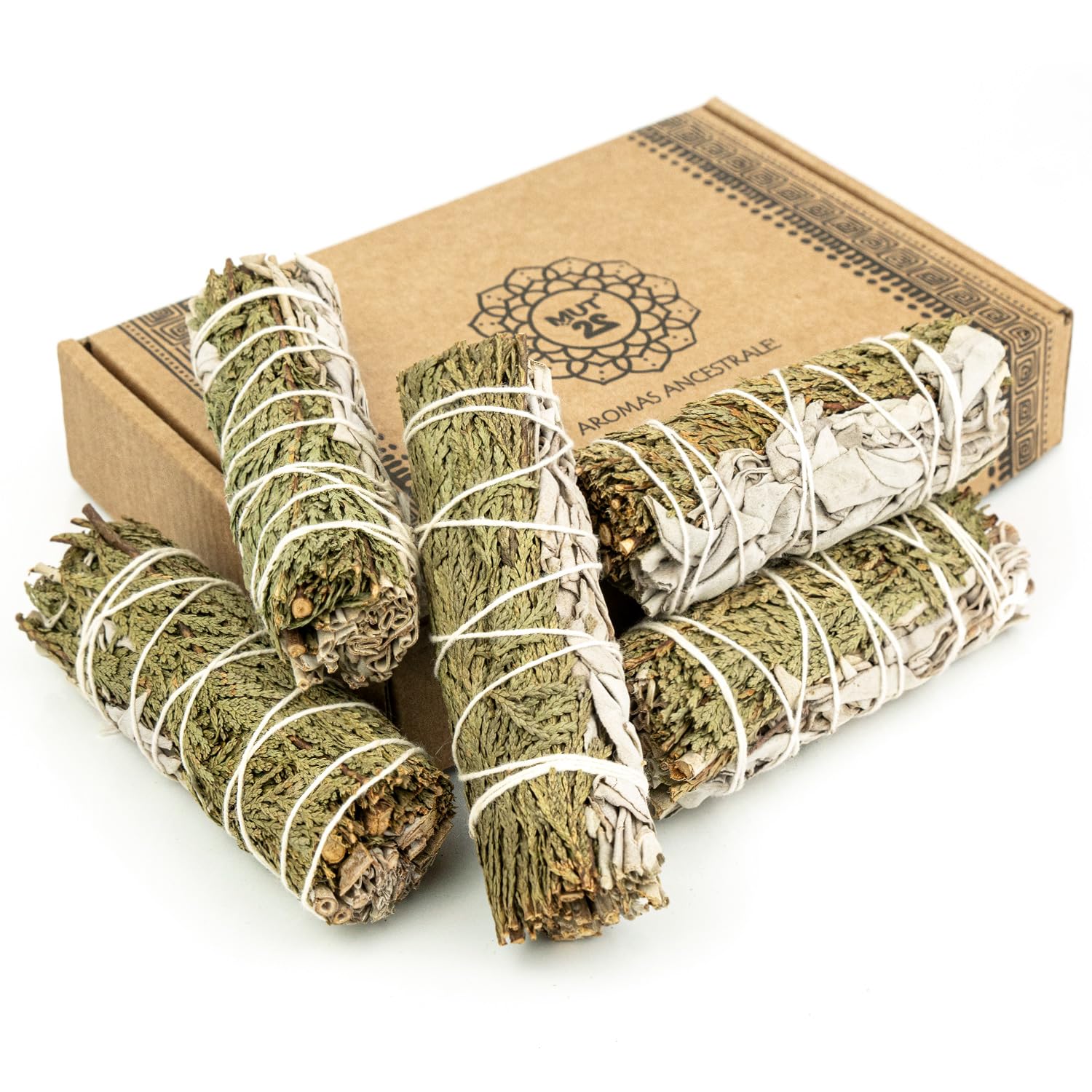 5 Weißer Salbei 10 cm Premium Kalifornischer, 100% natürlich und reinigend, ideal für spirituelle und energetische Rituale