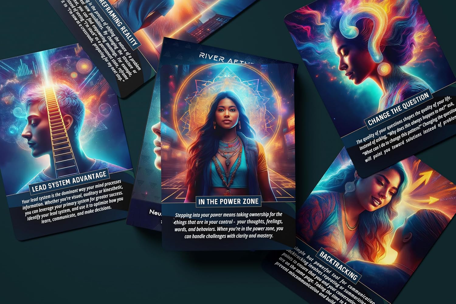 The NLP Oracle: Neurolinguistic Programming Cards for Mastering Your Reality - Deck of 70 Oracle Cards by River Aether - The Essential NLP Toolbox for Beginners to Experienced NLP Practitioners