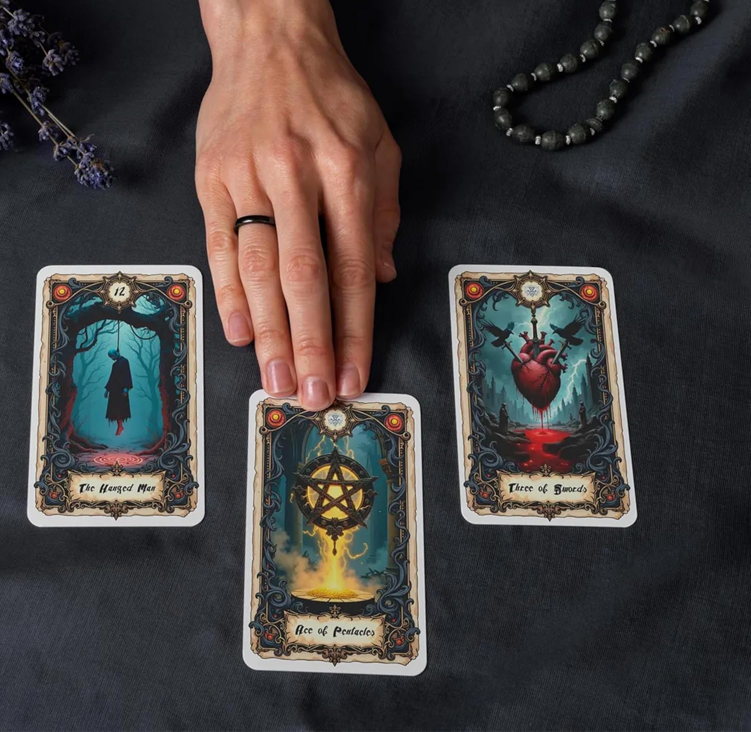 Gothic Tarot Deck, 78-Card Deck of Original Art - an intuitive Fortune-Telling and Spiritual Divination Tool for Both Beginners and Experts