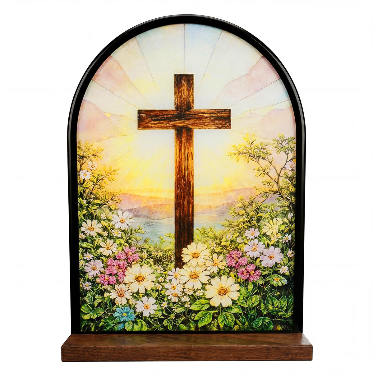 TALPGOD Jesus Stand Catholic Ornament Statue – Sacred Heart of Jesus Statue Acrylic Tabletop Décor for Home Altar & Desk, Christian Gifts for Women & Men
