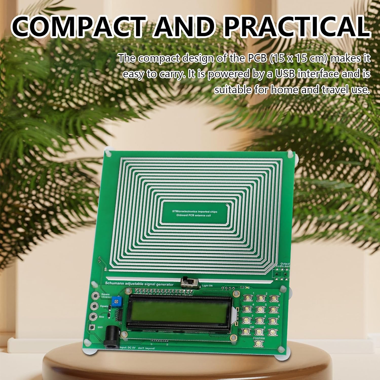 Schumann Resonator, Schumann Frequency Generator, 7.83 Hz Pure Sine Wave Pulse Generator 0.01-100,000 Hz Frequency Generator with Adjustable, Frequency Generator for Sound Improvement and Sleep Aid